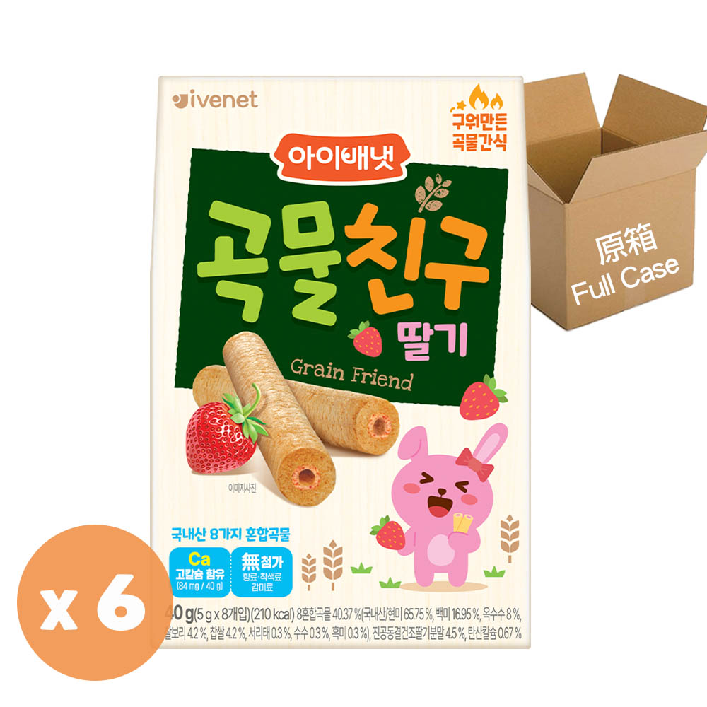 Ivenet貝貝 糙米手指餅(原箱)<40克(g) X 6件> 六款味道