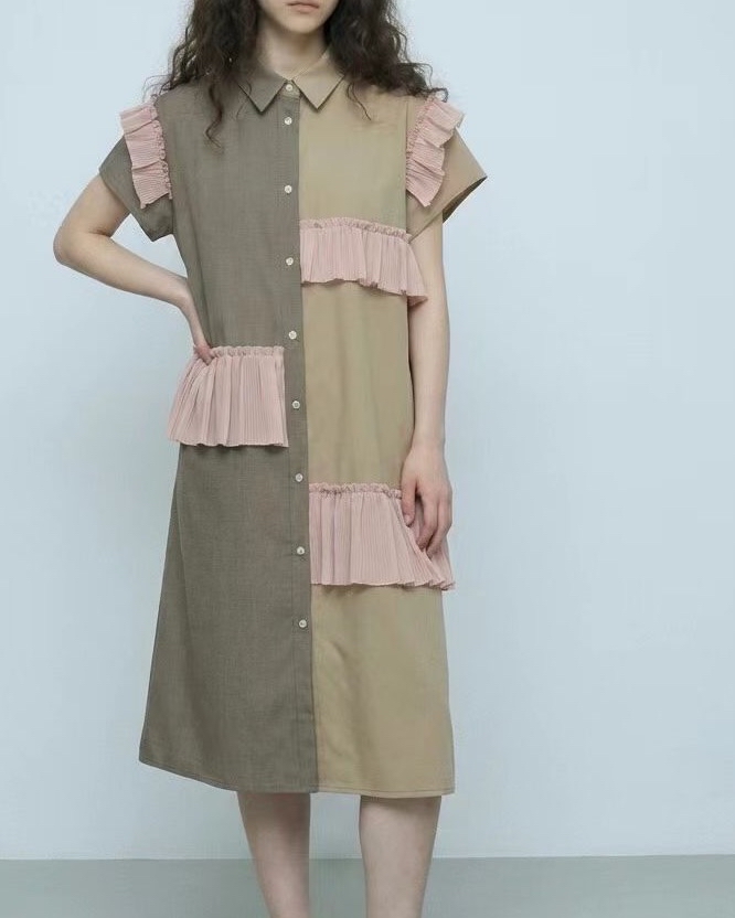 Rumba 拼色ruffle Ops 