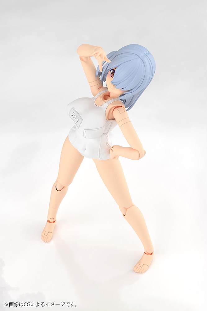 (預訂訂金 $100) (總價 $253) 壽屋 Kotobukiya FRAME ARMS GIRL 美月 Mizuki School Swimsuits White Ver. 模型 (KO08633) (行版)
