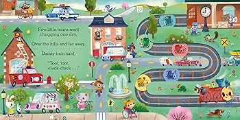 Five Little Trains：A Slide and Count Book