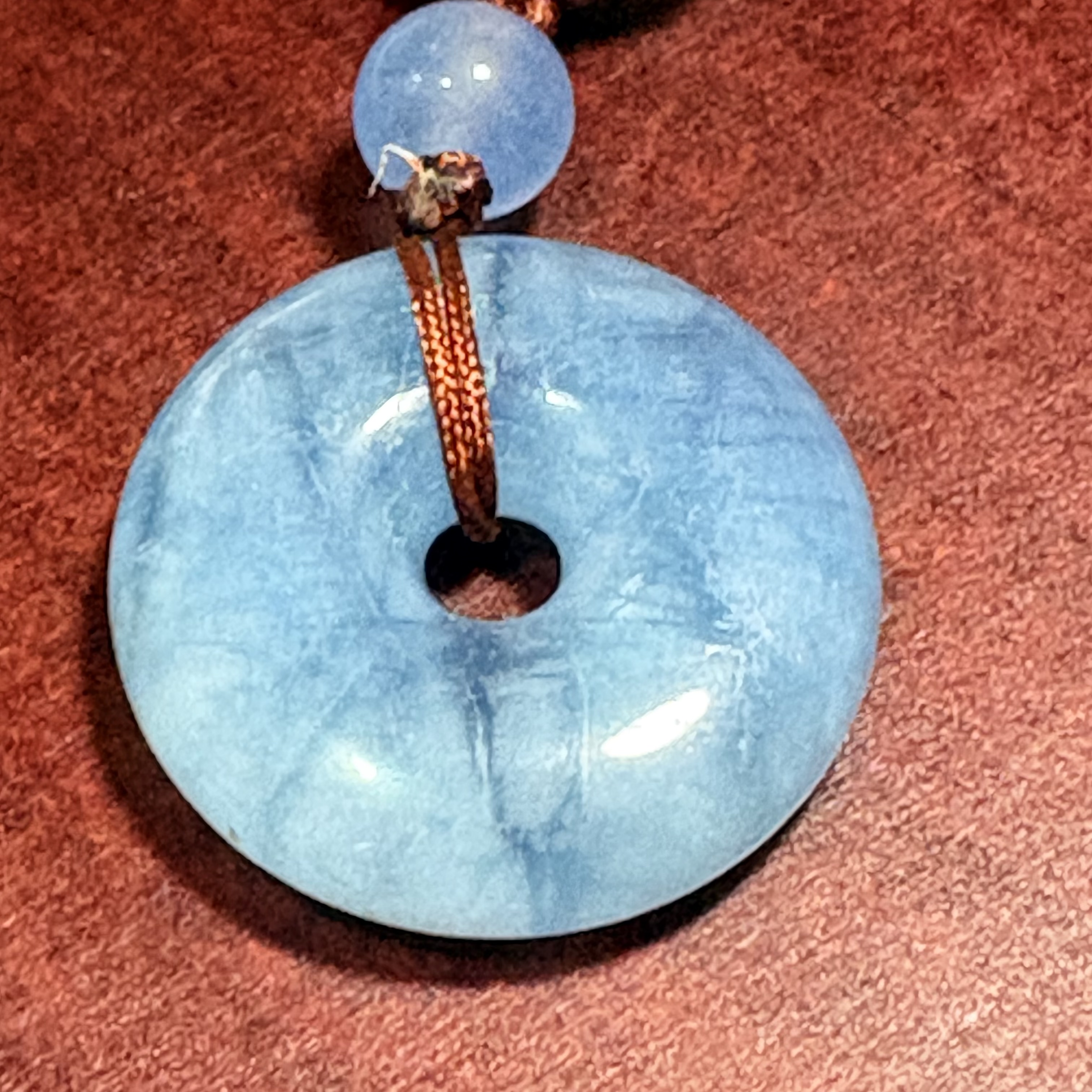 海藍寶平安扣 No.19-134 規格：直徑：26.4 cm 重：9.1 g