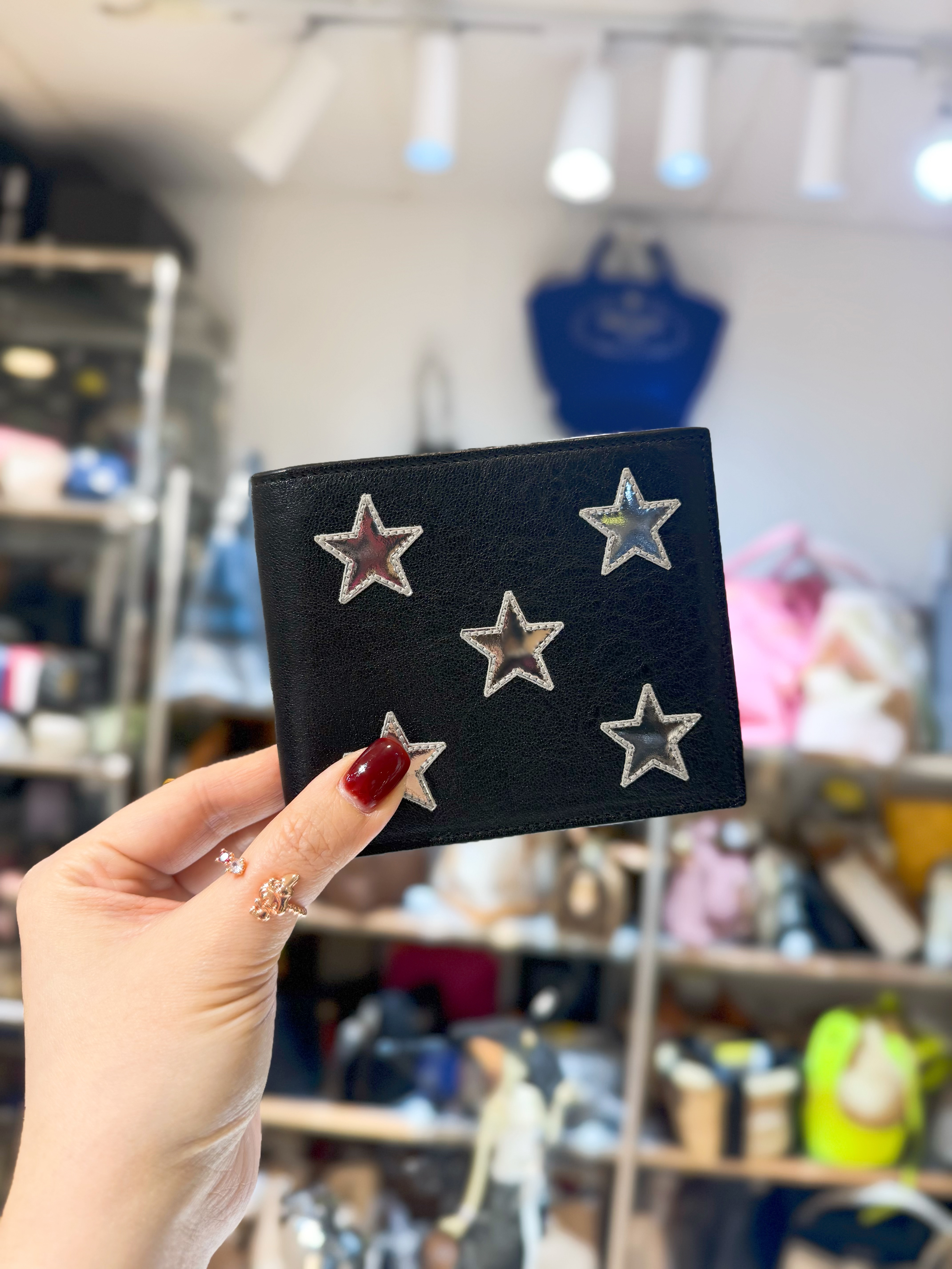 YSL bi fold wallet blk/star