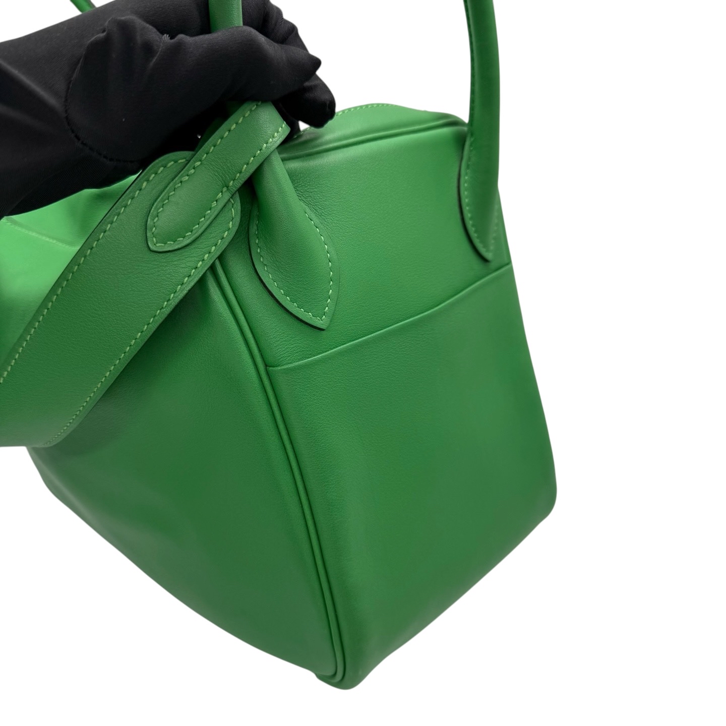 Pre-Owned HERMES Lindy30 / Stamp 框R 竹子綠 / Product Code: 071201