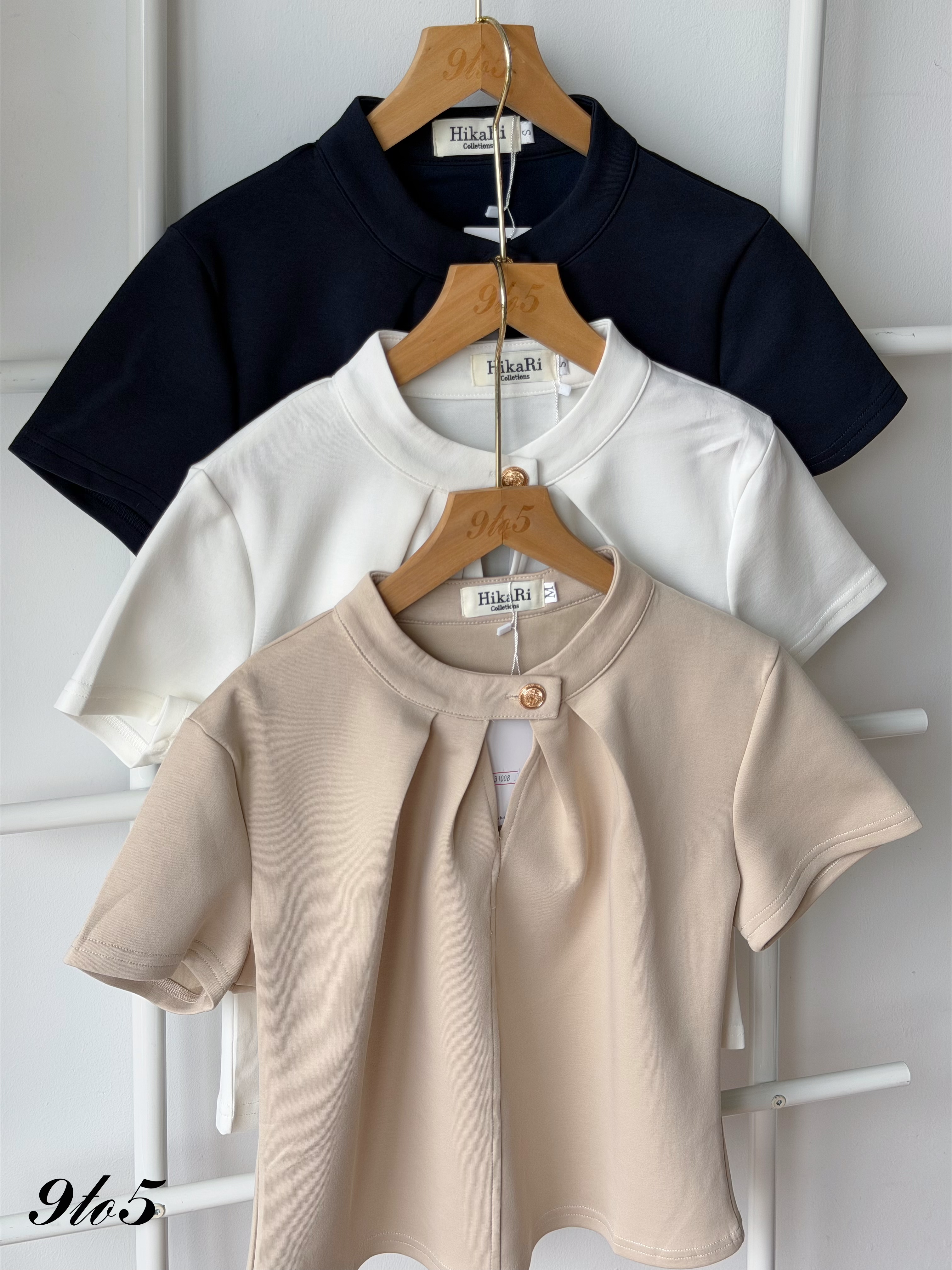 T4550 Mock Neck Ruched Top - 3 Colors 