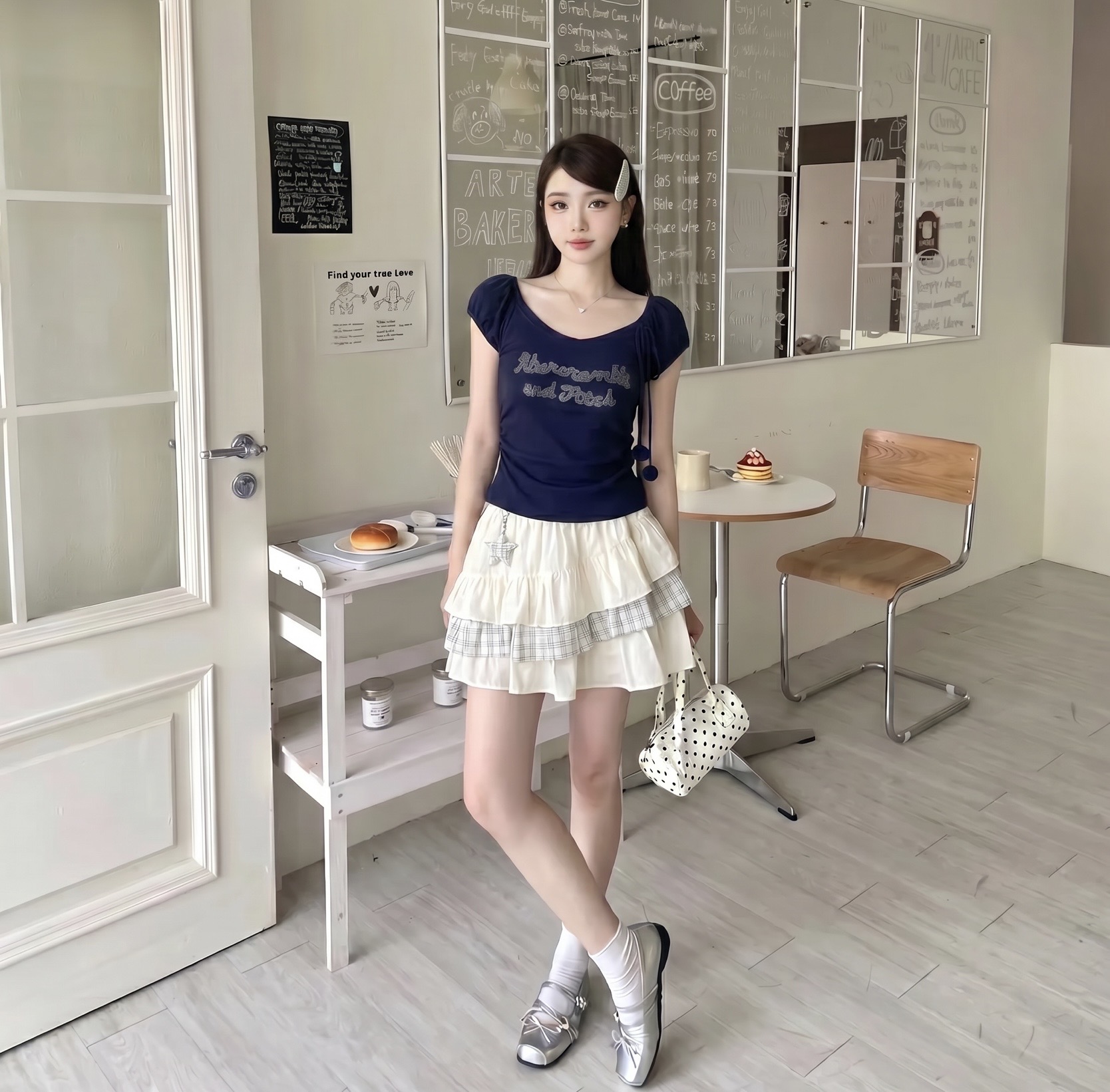 泡泡袖上衣 Bubble Sleeve Hair Ball T