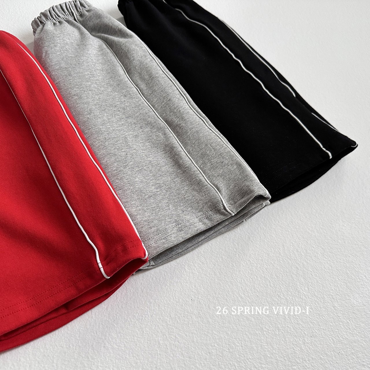 🌸預訂 韓國直送🌸🇰🇷VIVIDI三色兩線條寬鬆闊腳運動褲