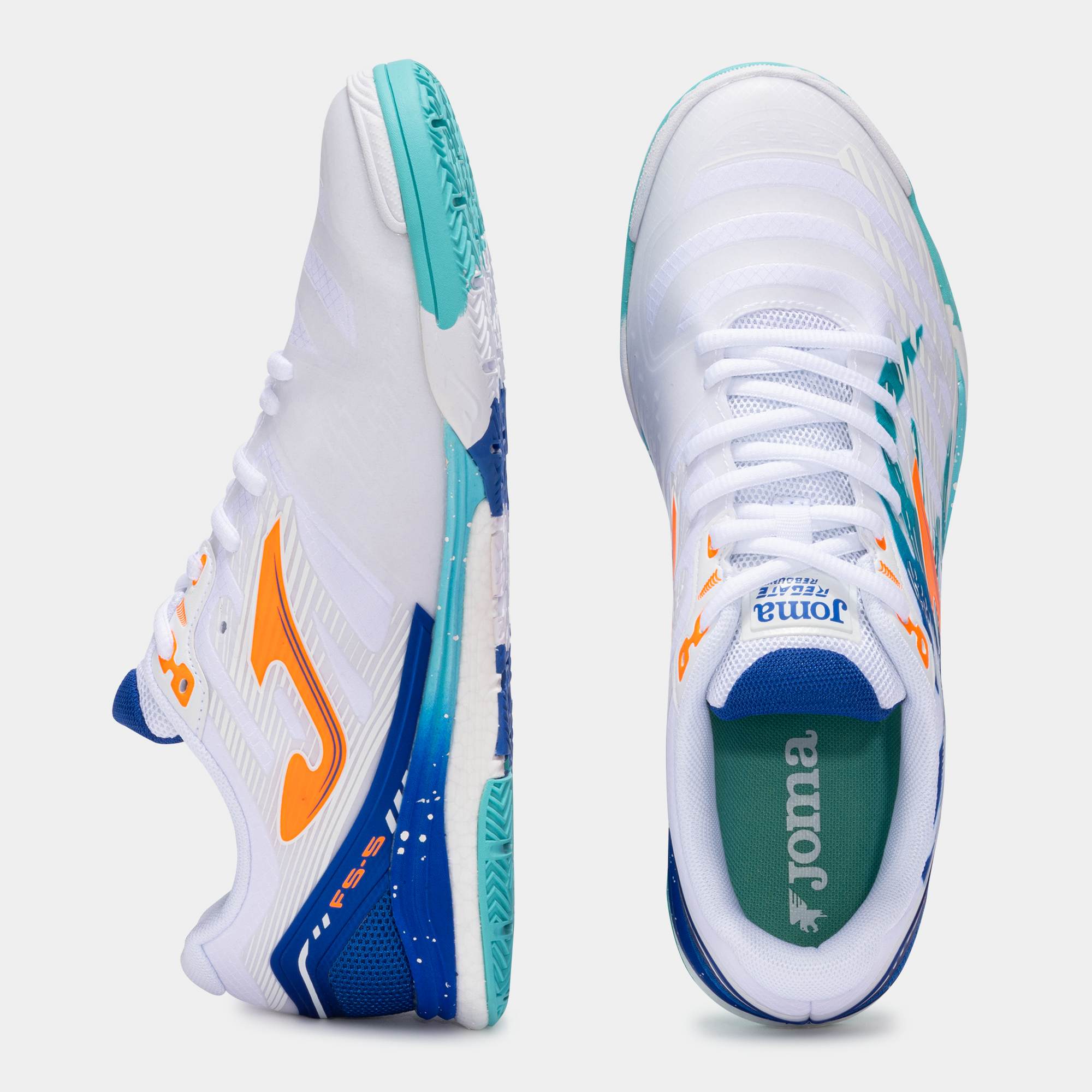 Futsal Shoes Regate Rebound 25 Indoor White Royal