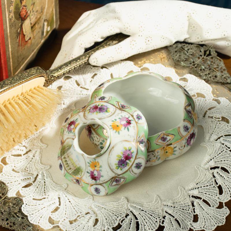 Antique Victorian Hand-painted Hair Collector - Exquisite Collection!(EA1824)