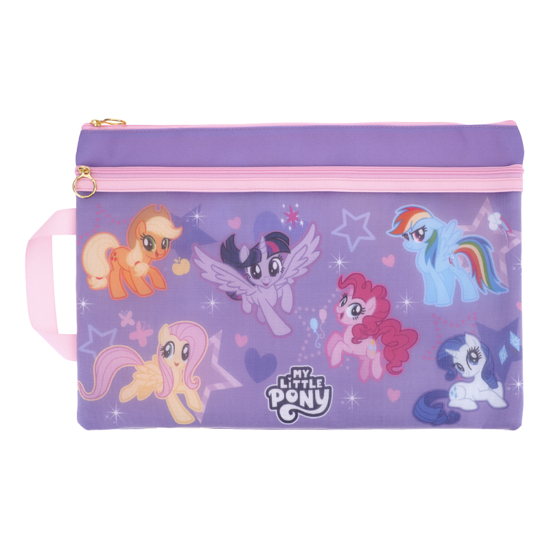 My Little Pony F4 Double Zipper Fabric Document Bag 雙拉鍊布文件袋連手挽