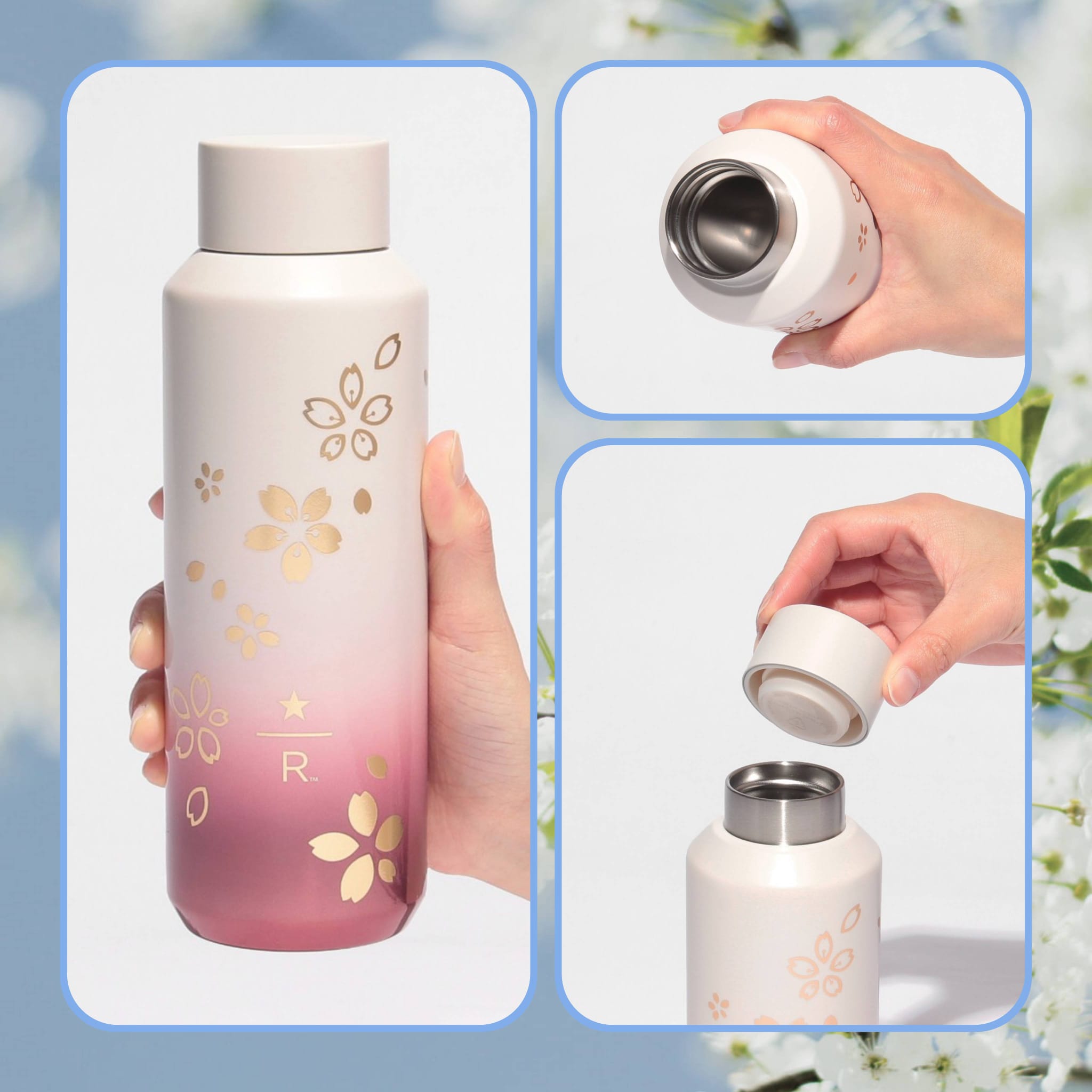 《日本🇯🇵 STARBUCKS RESERVE® Roastery Tokyo 2026 Sakura🌸櫻花系列》粉色漸變不鏽鋼保溫杯 473ml