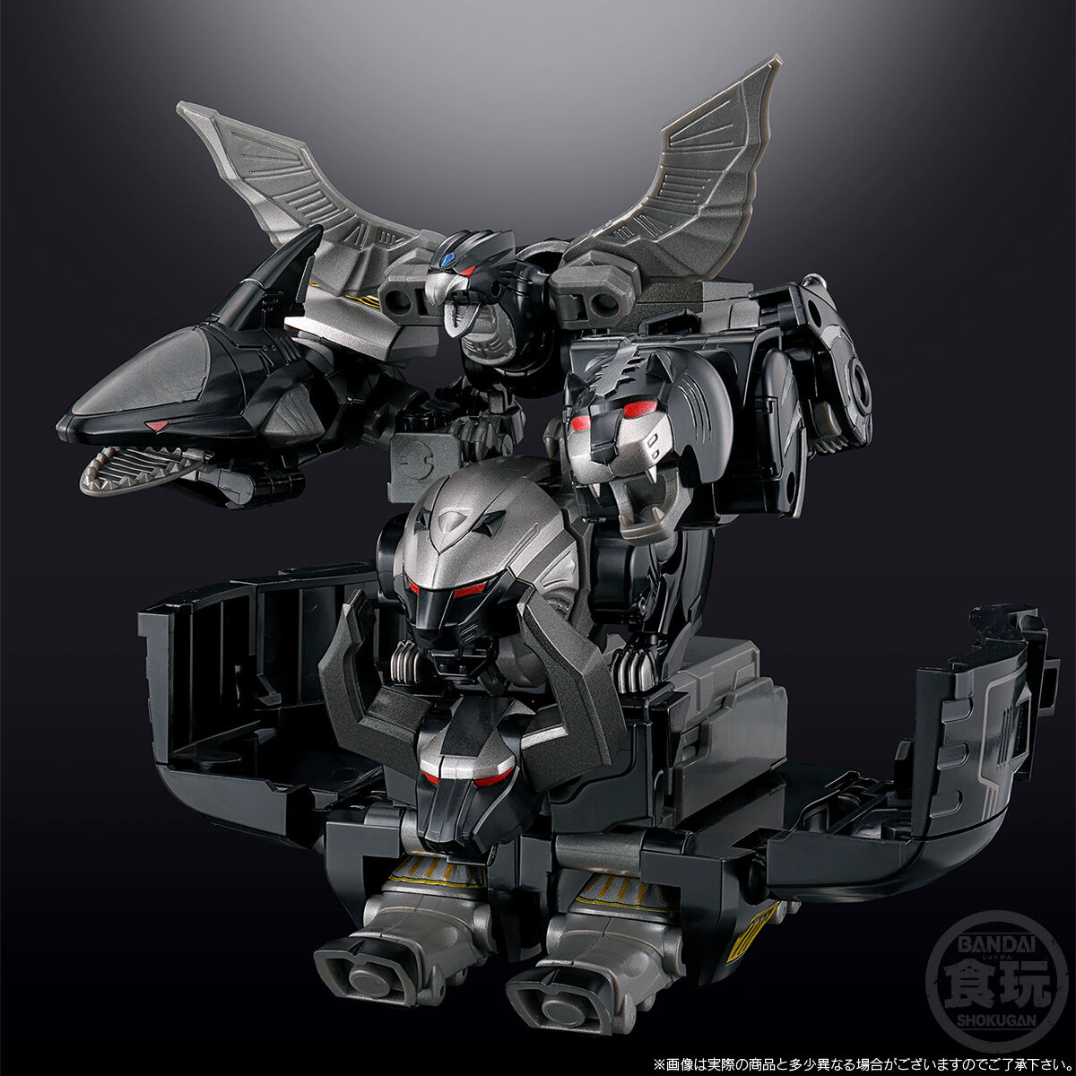 (預訂訂金 $200) (總價 $440) (魂限) Bandai SMP [Shokugan Modeling Project] 百獸合體 百獸戰隊 牙吠王 黑色版 食玩 Gaoking (行版)