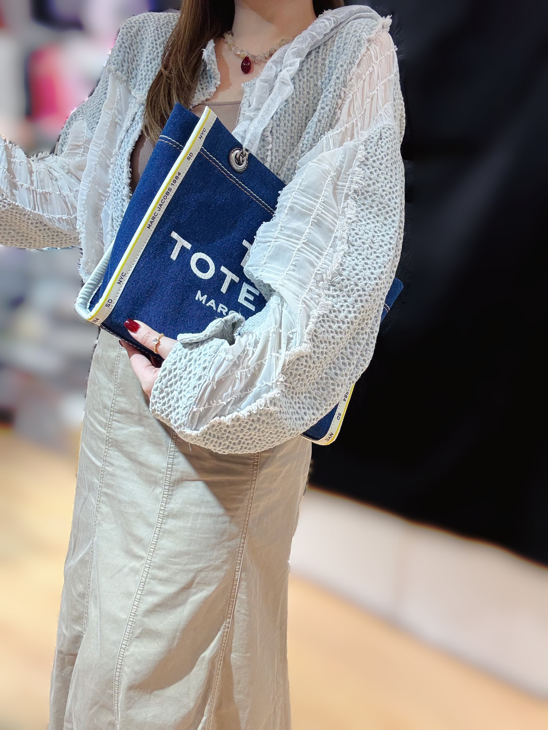 Marc jacobs chain tote M denim