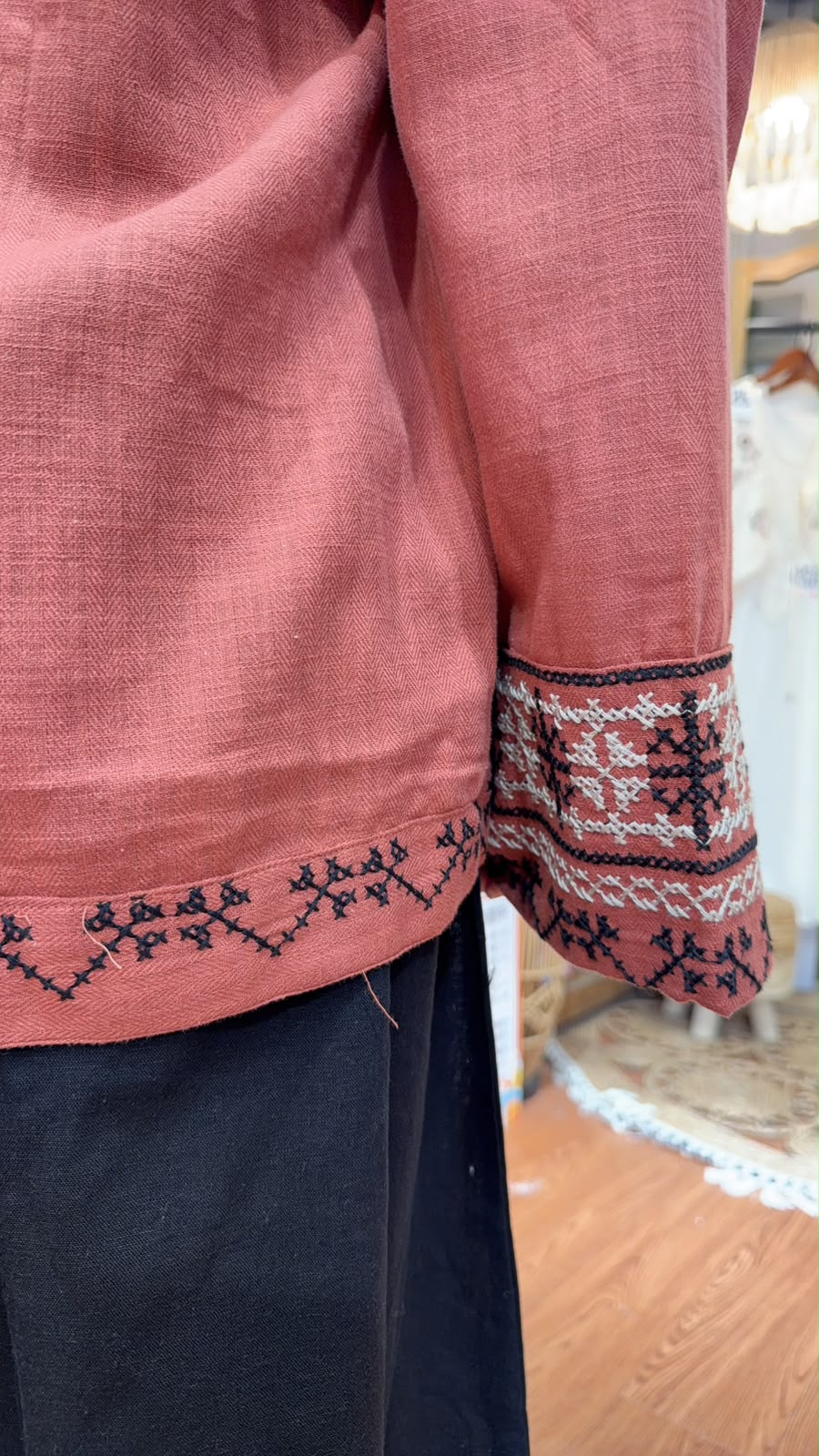 PKT 2633 Orange-Brown JP theme 3 Knot Jacket