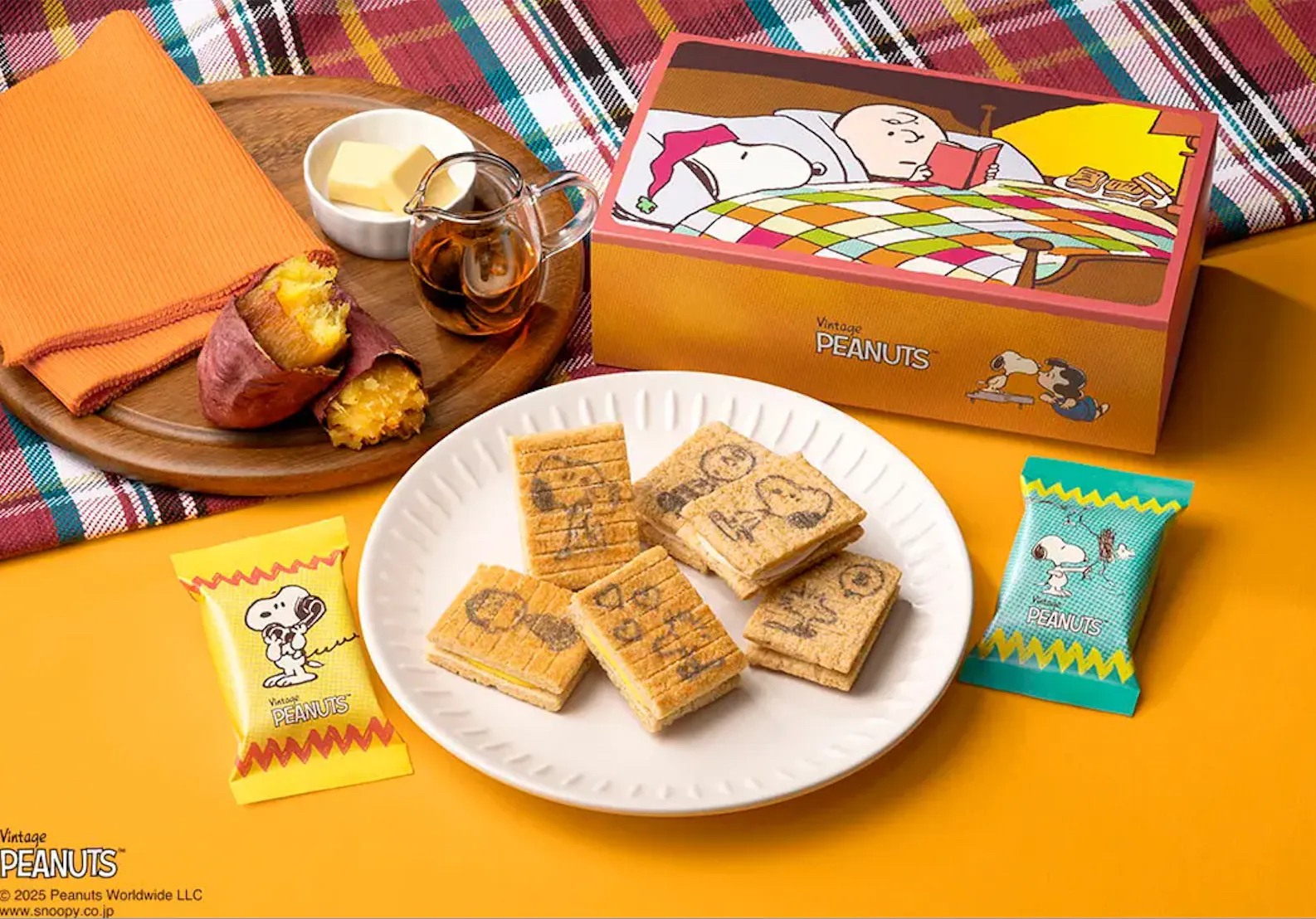 Sugar Butter Tree x Peanuts 原味&蜂蜜紅薯奶油夾心餅 (紙盒) 12入