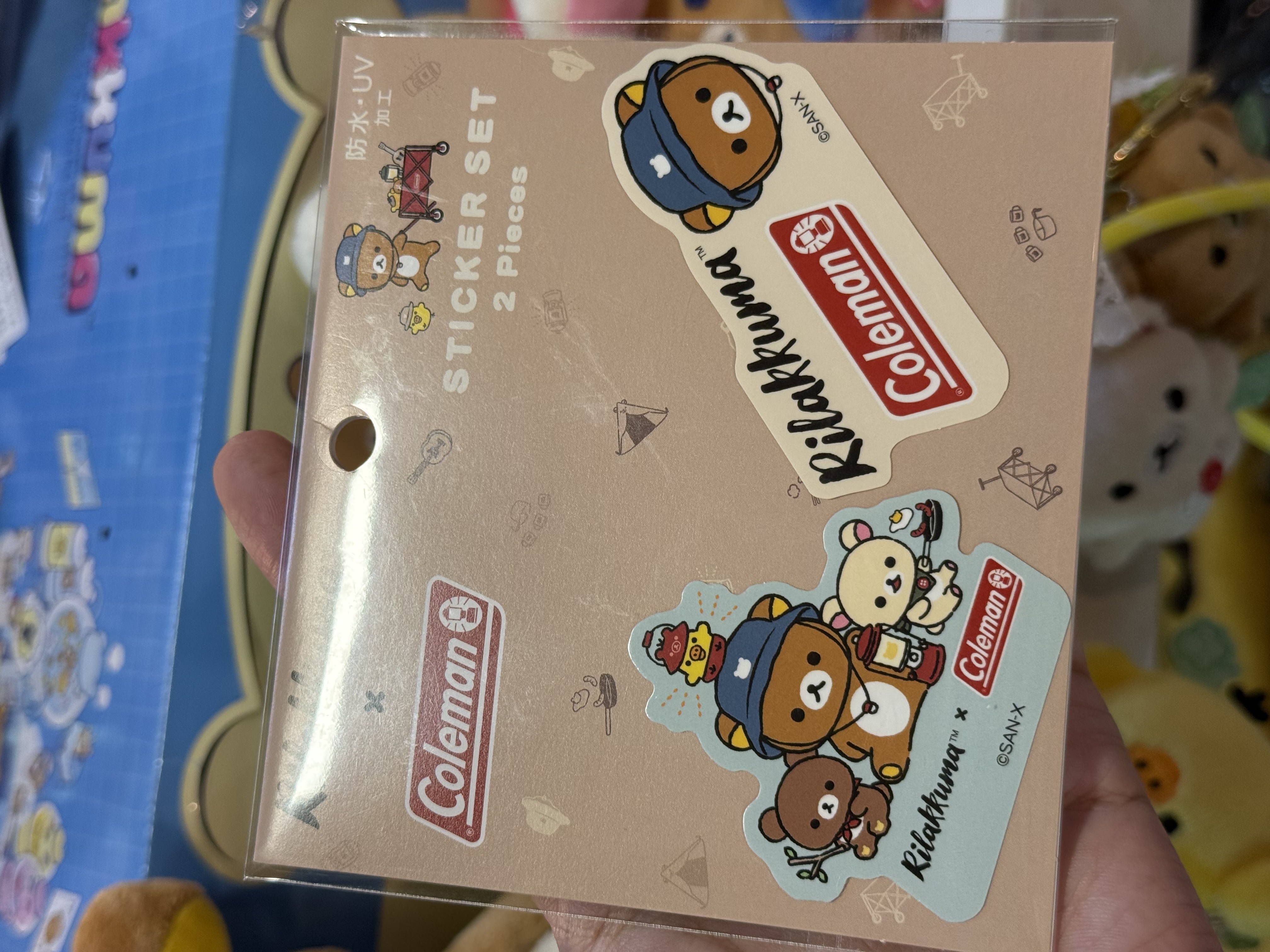 《現貨》全新日本專店限定 rilakkuma  x Coleman防水防Uv 貼紙Set