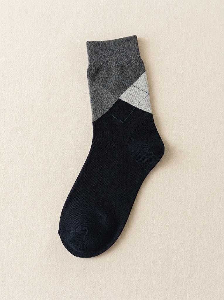 Korean Heritage Argyle Men's Mid Crew socks