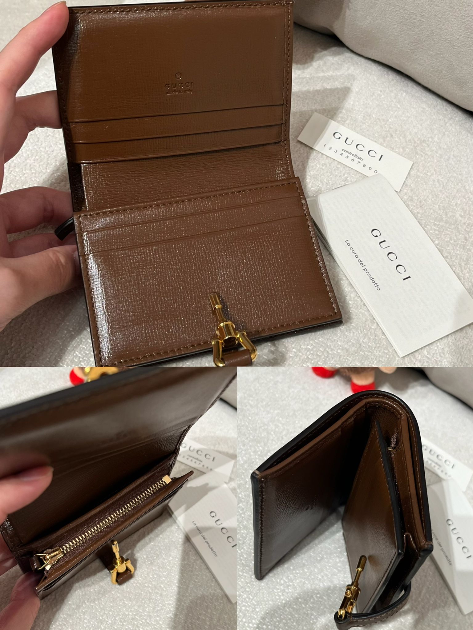 GUCCI Jackie 1961 WALLET 645536 100%Authentic,95%new  ✅box