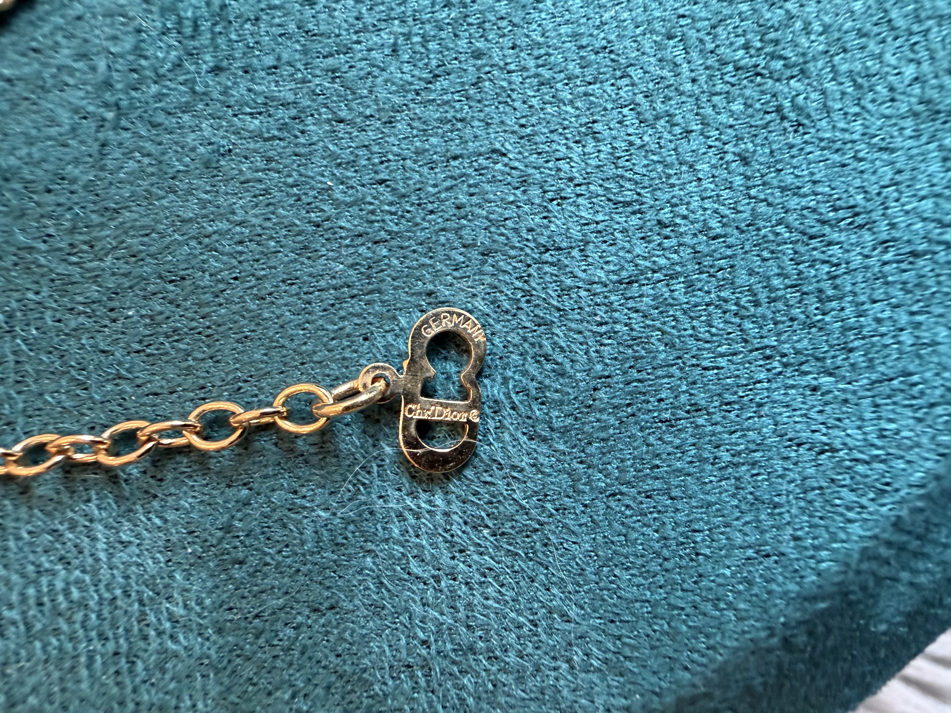 vintage dior CD necklace