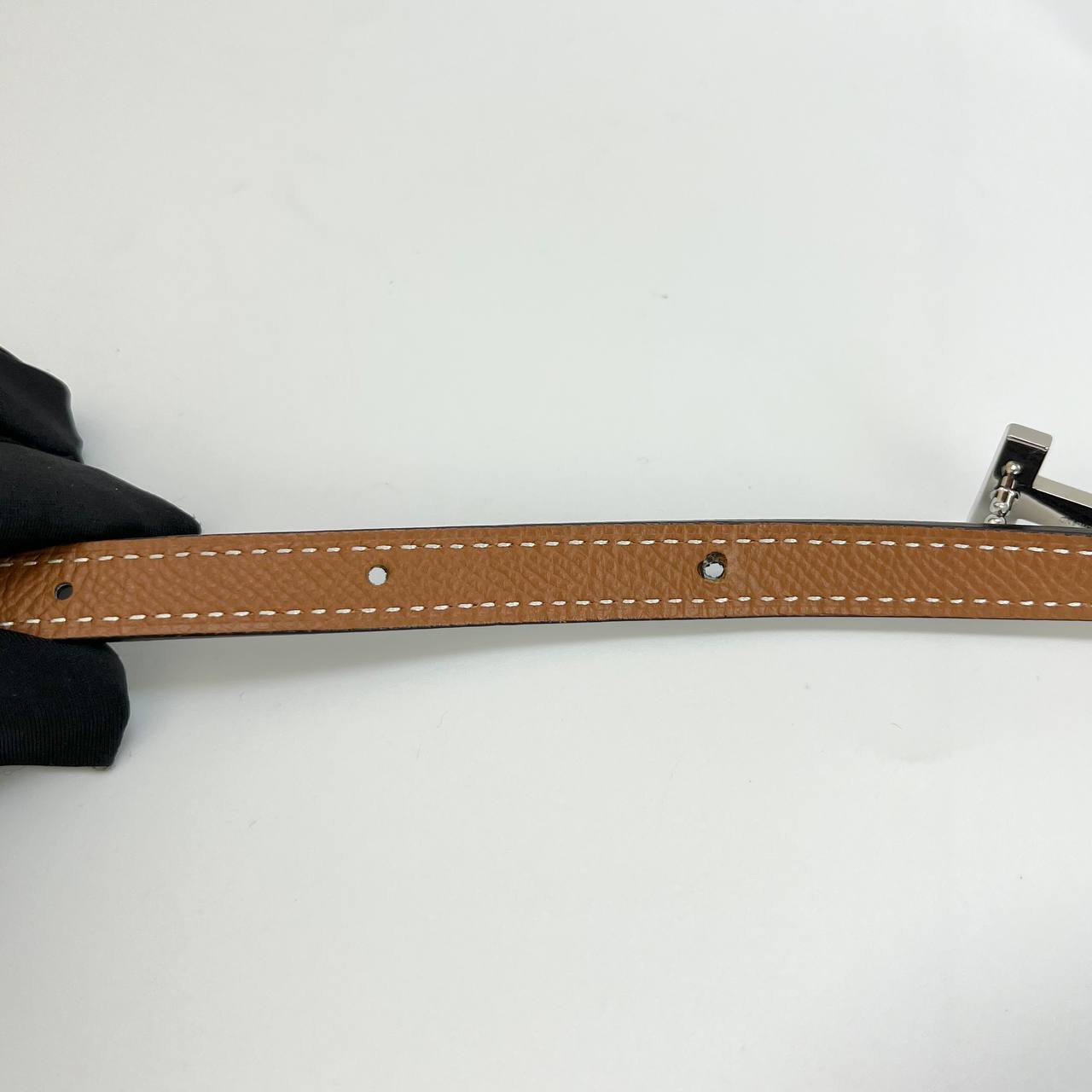 Hermes H Buckle Reversible Belt 13MM Black/Gold PHW (Stamp Z)