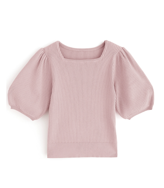 泡泡袖針織上衣 [kz257]