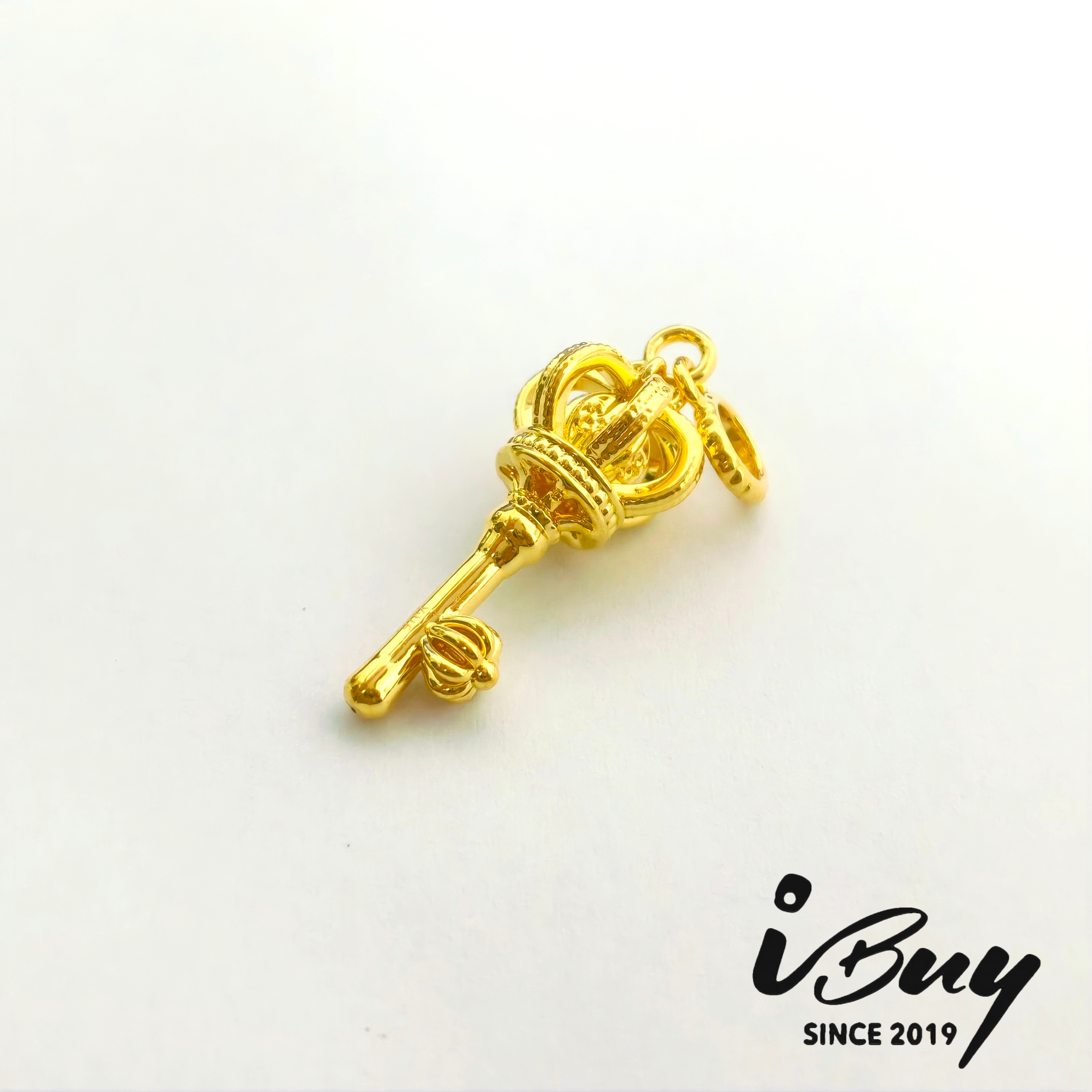 916 HARD GOLD CROWN KEY CHARM 916 硬金 王冠钥匙串咀