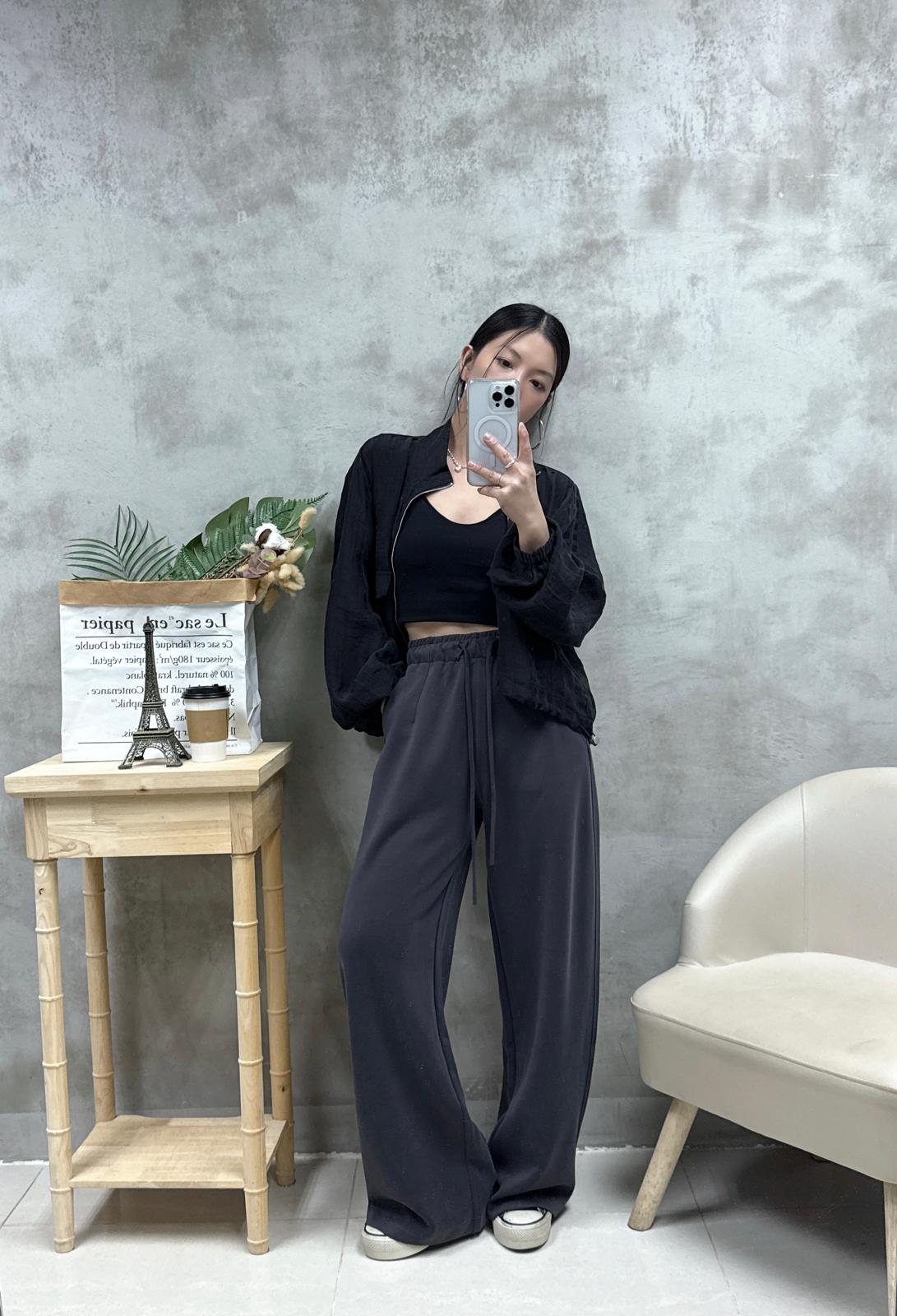 D01 暗格紋束腰外套