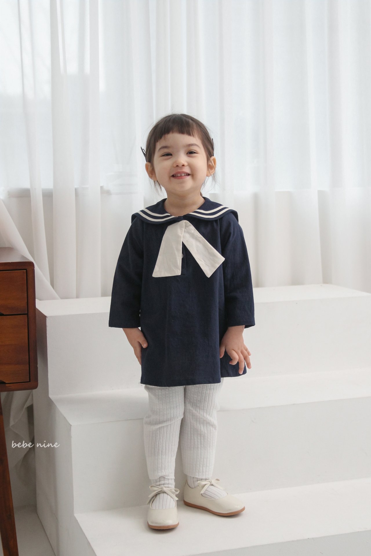 🌸預訂 韓國直送🌸🇰🇷Bebenine兩色水手領巾長袖連身裙