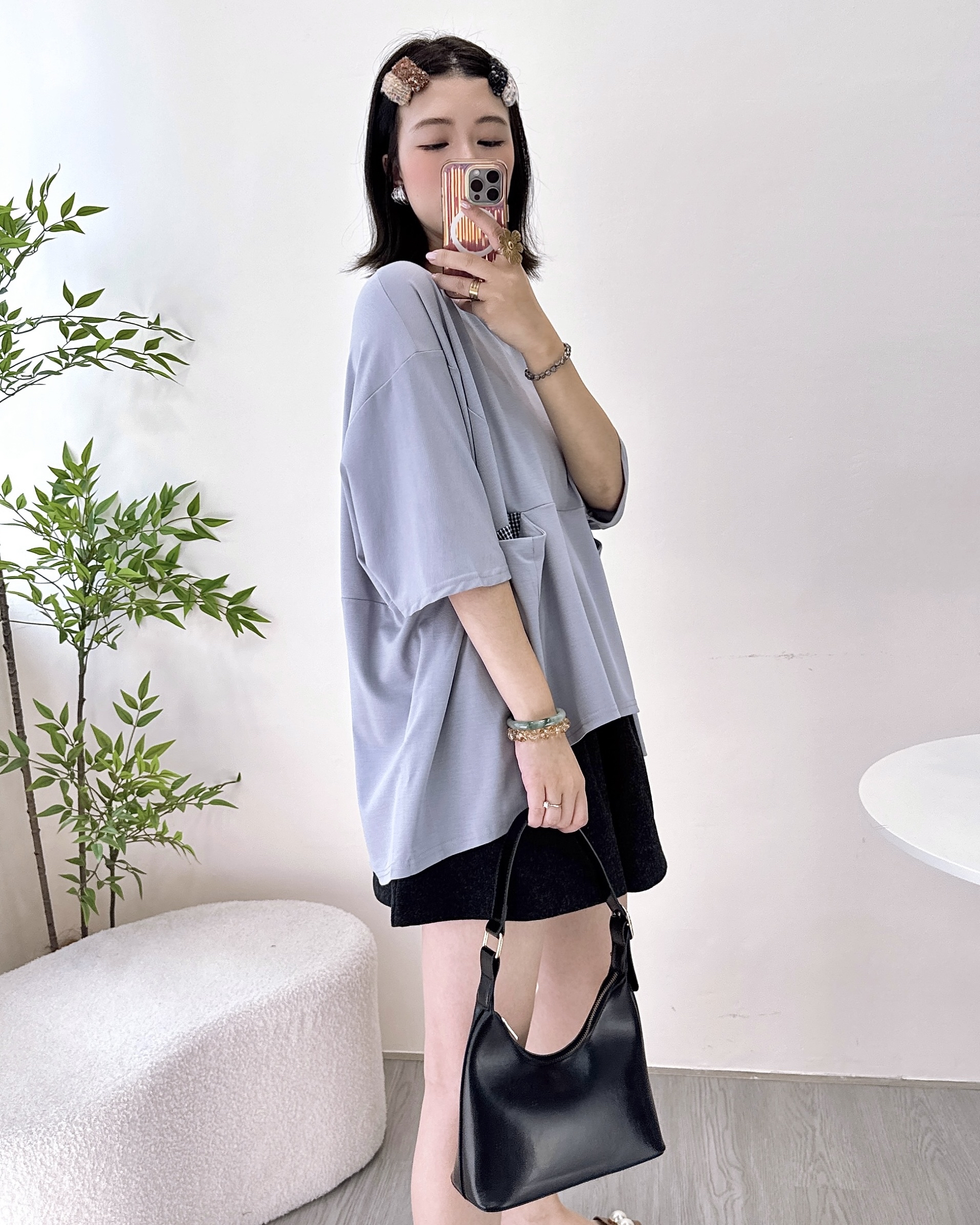 滑嘟嘟免燙冰絲牛奶棉上衣 3色