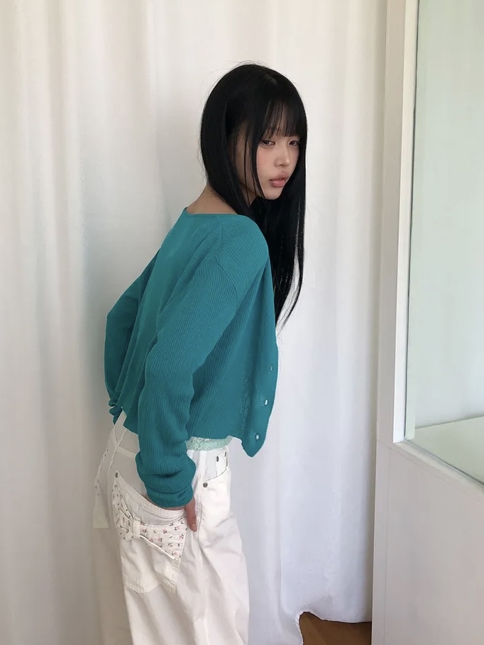 Floral Back-Ribbon Balloon Pants