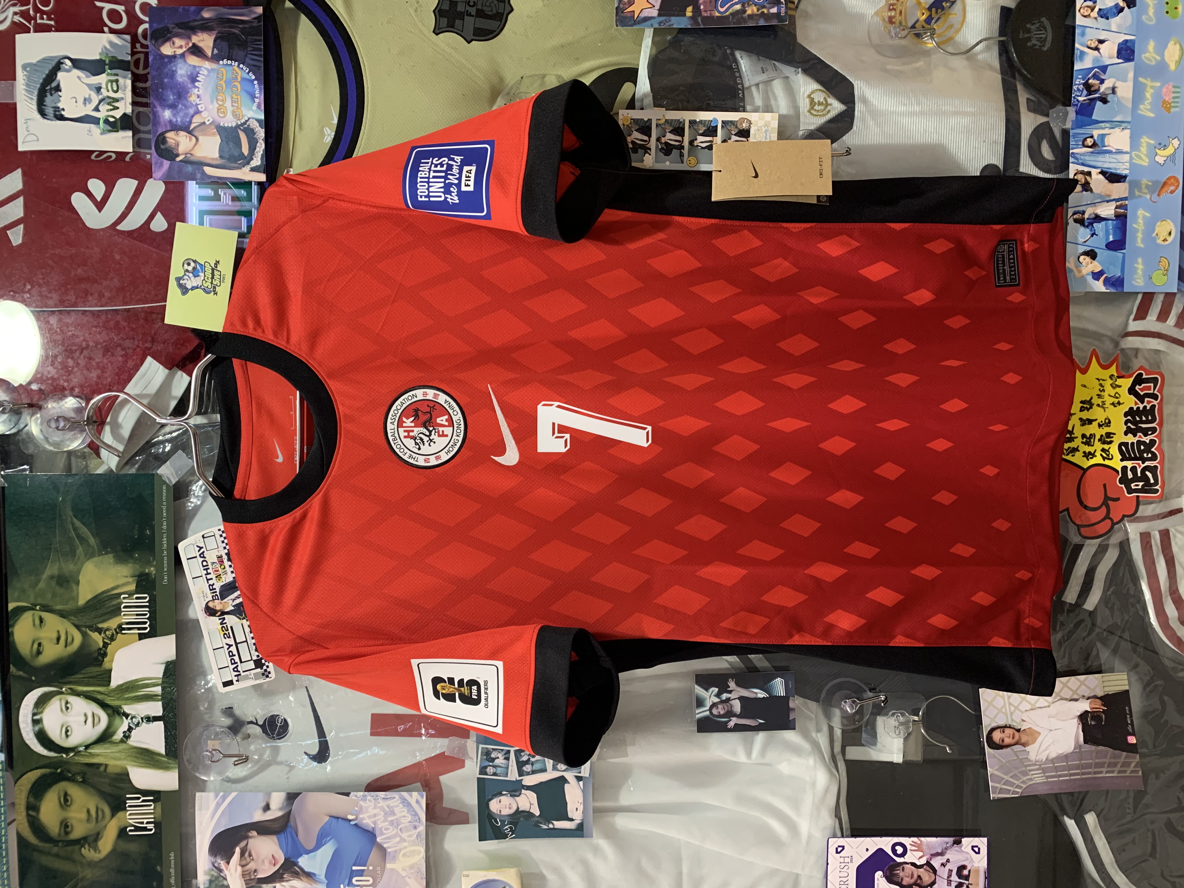 2024-25 香港 主場 球迷版 短袖 連字 Hong Kong Home Shirt with custom name and numbering