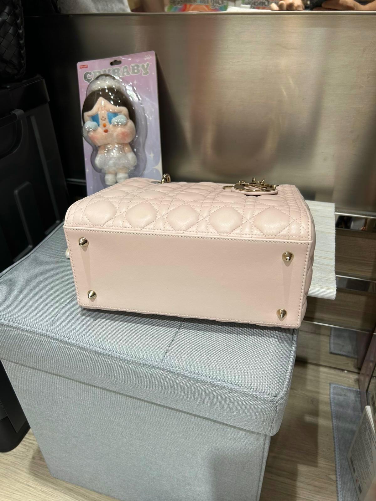 全新Dior Lady Dior Pink Medium 100%Authentic, 全新✅收據✅證書 ✅dust bag✅Box