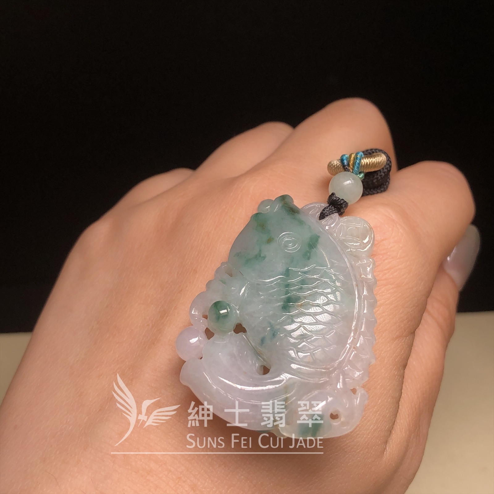 B08718 飄花年年有餘吊墜