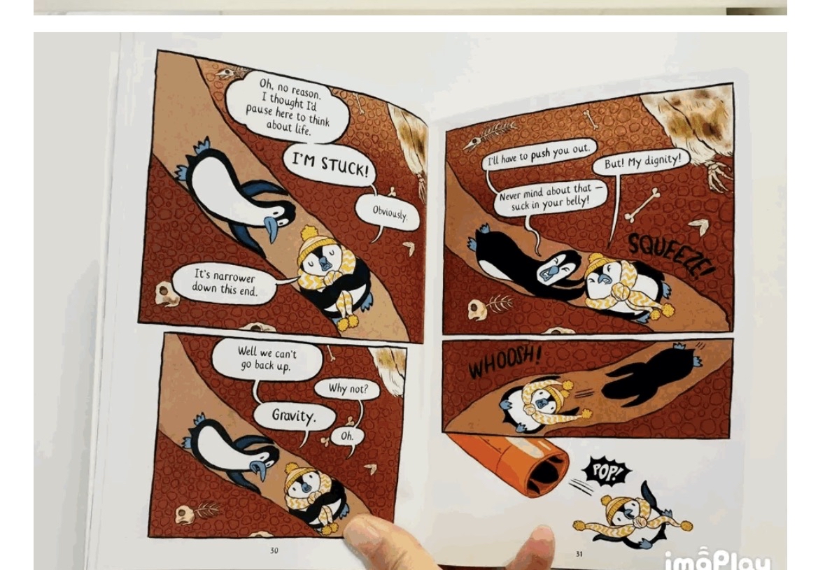 《穿越時空的企鵝》（PABLO AND SPLASH），由《InvestiGators》創作者約翰·帕特里克Bloomsbury出版社重磅推出的全新爆笑橋梁書！ 🏆入圍英國圖書獎 🏆2025年度兒童插畫圖書獎