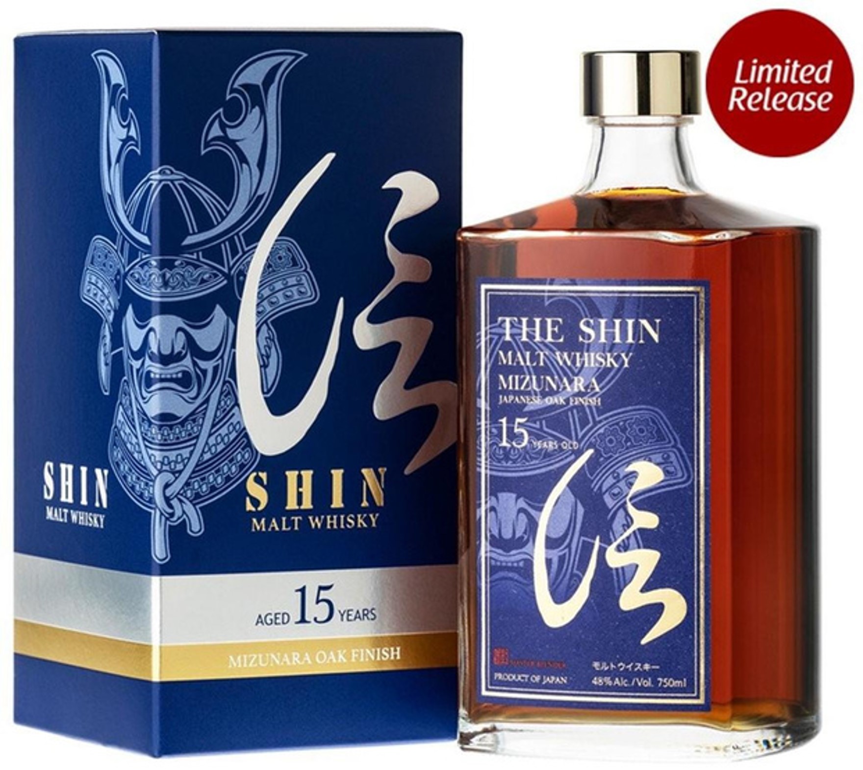 信 純麥 15 年水楢桶威士忌 The SHIN Pure Malt Whisky 15 Years Old Mizunara Oak Finish 48% 700ml
