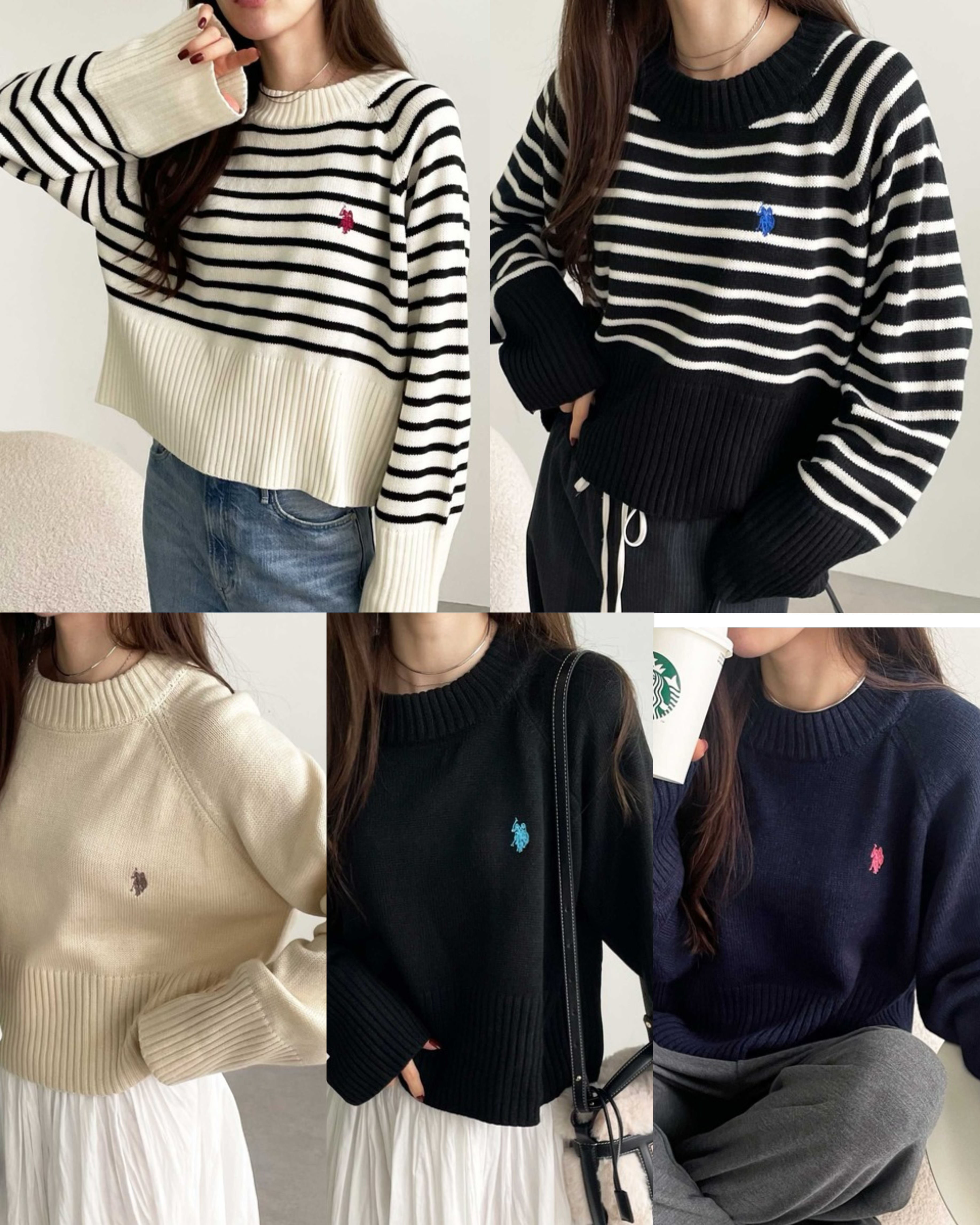 日本直送 限時特價優惠中  U.S. POLO ASSN. 與日本女裝品牌 GeeRA 的聯名限定款短版毛衣 
