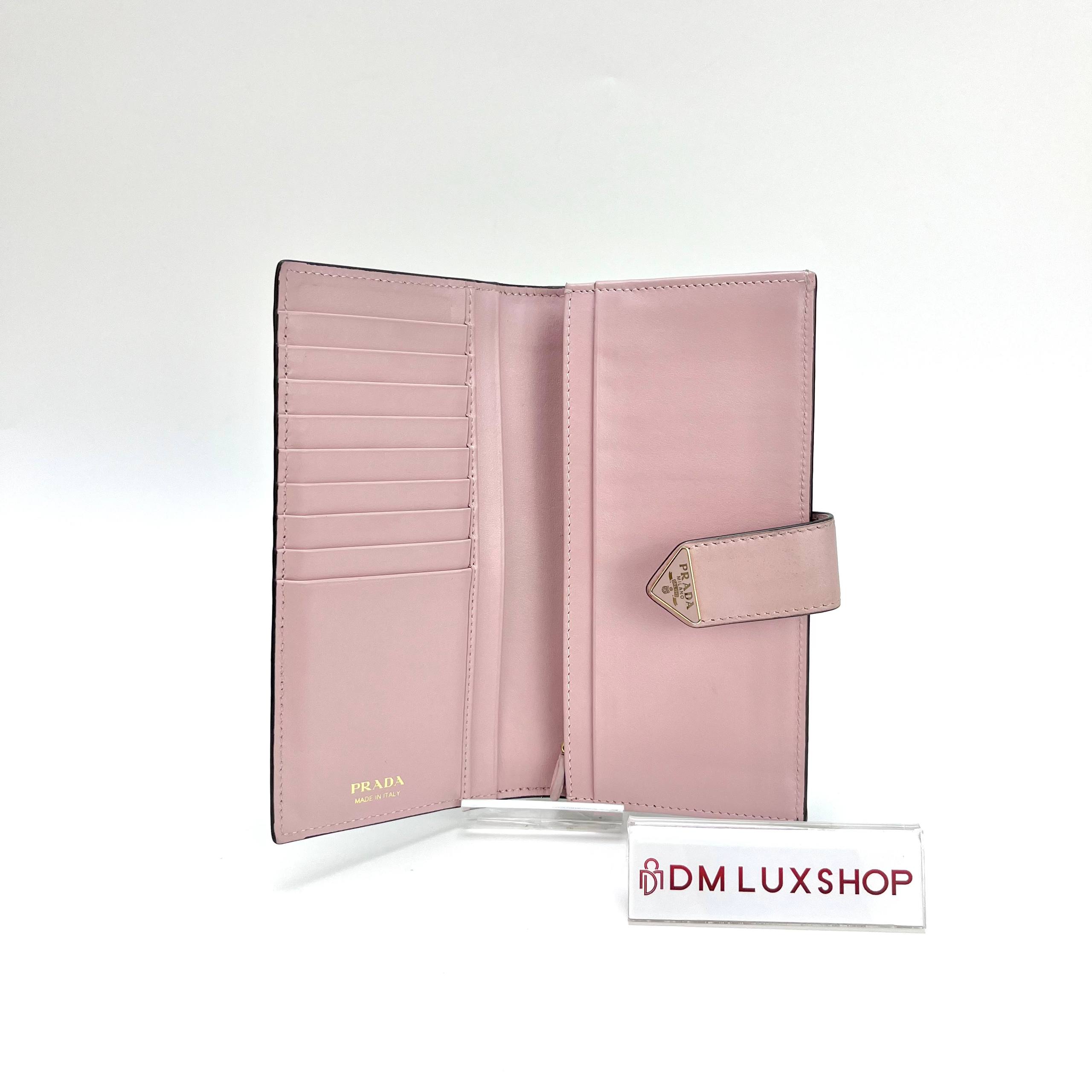 Prada Saffiano Tab Large Wallet 