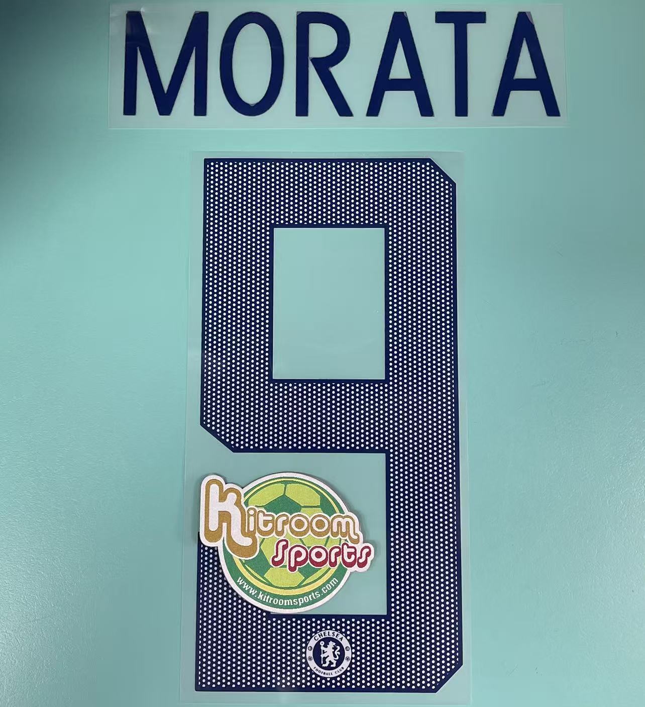 2017-18 Chelsea Away UCL Nameset #9 MORATA