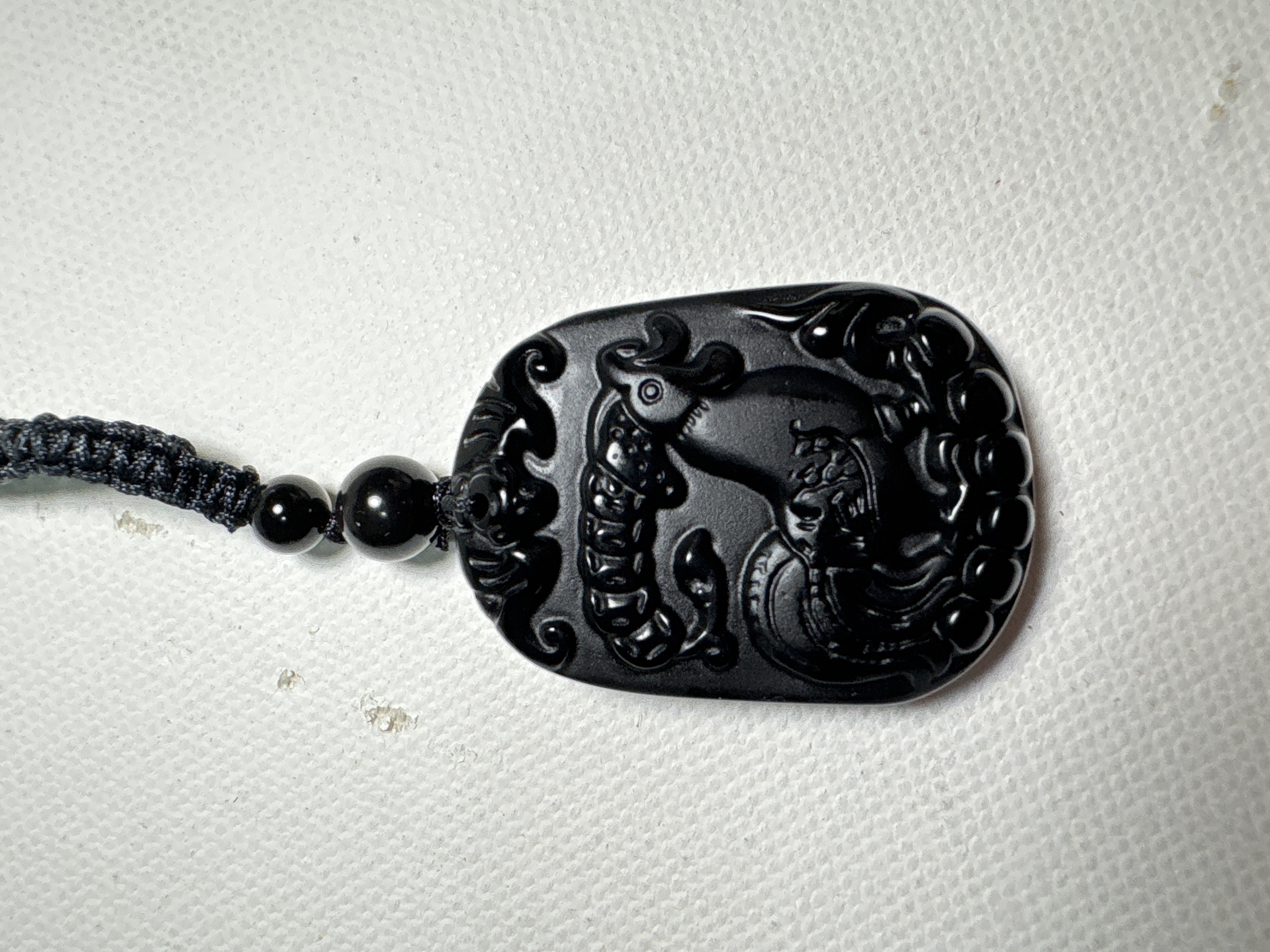  (雞型)生肖掛牌化太歲助運黑曜石飾物