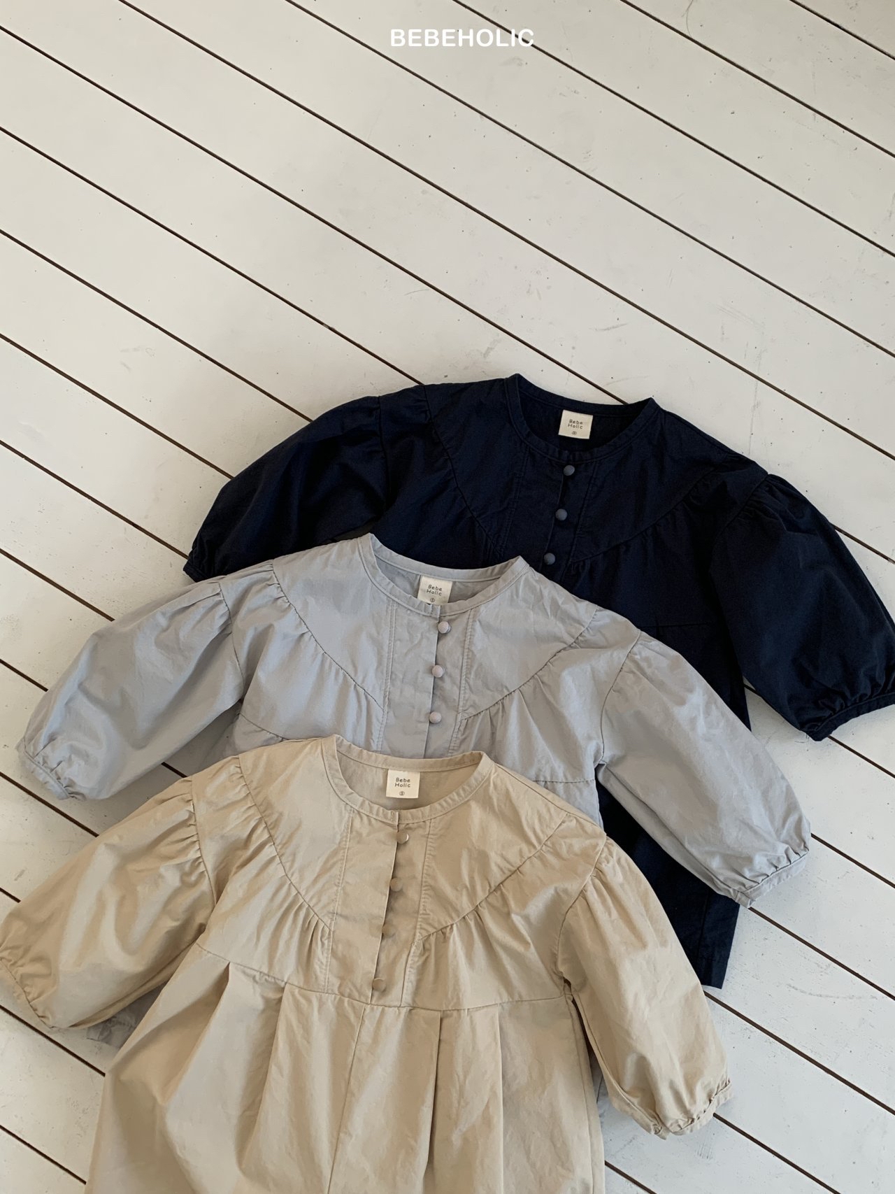 🌸預訂 韓國直送🌸🇰🇷BEBEHOLIC三色簡約寬鬆長袖連身褲