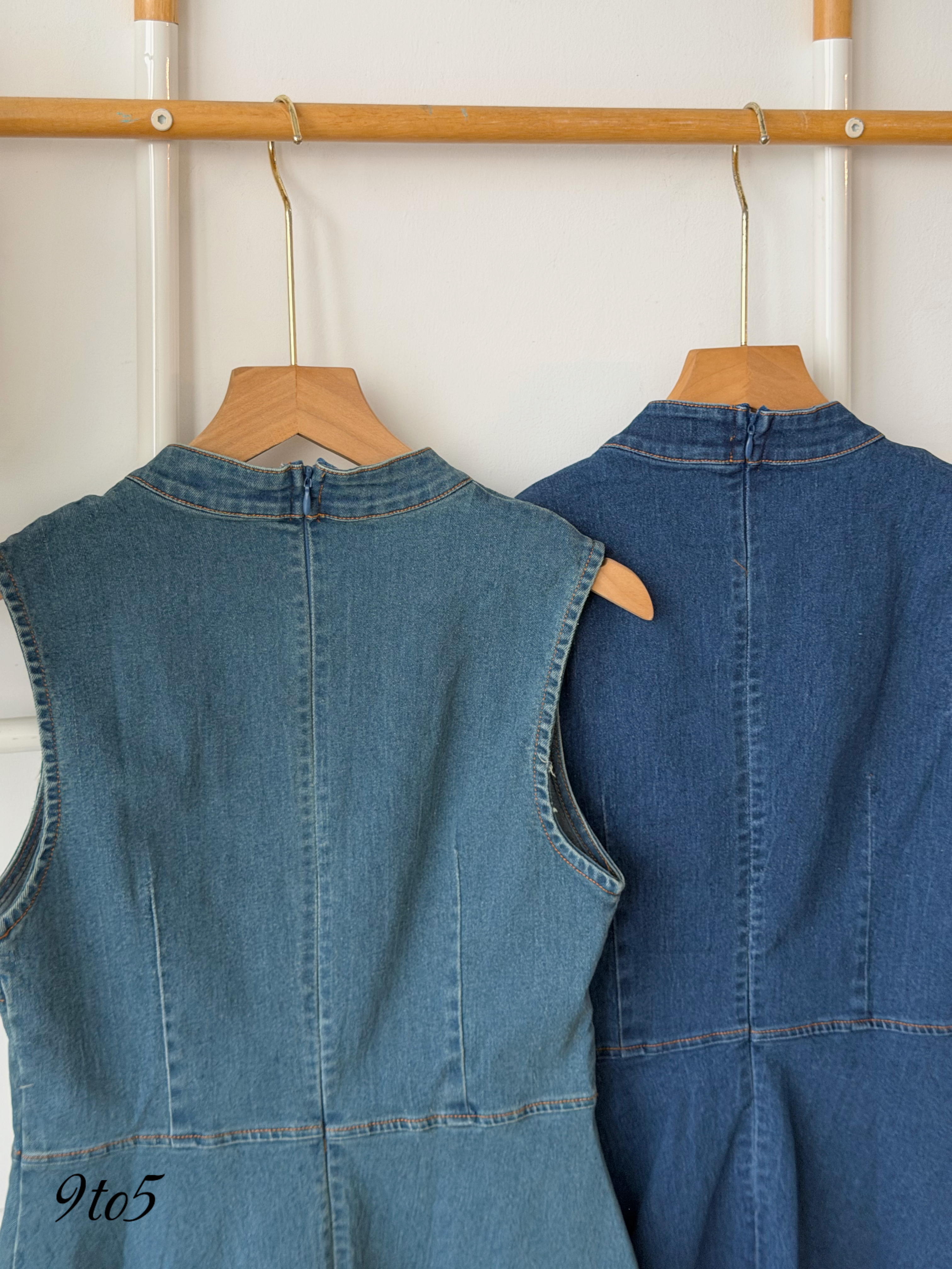 T4506 CNY sleeveless denim top - 3 shades