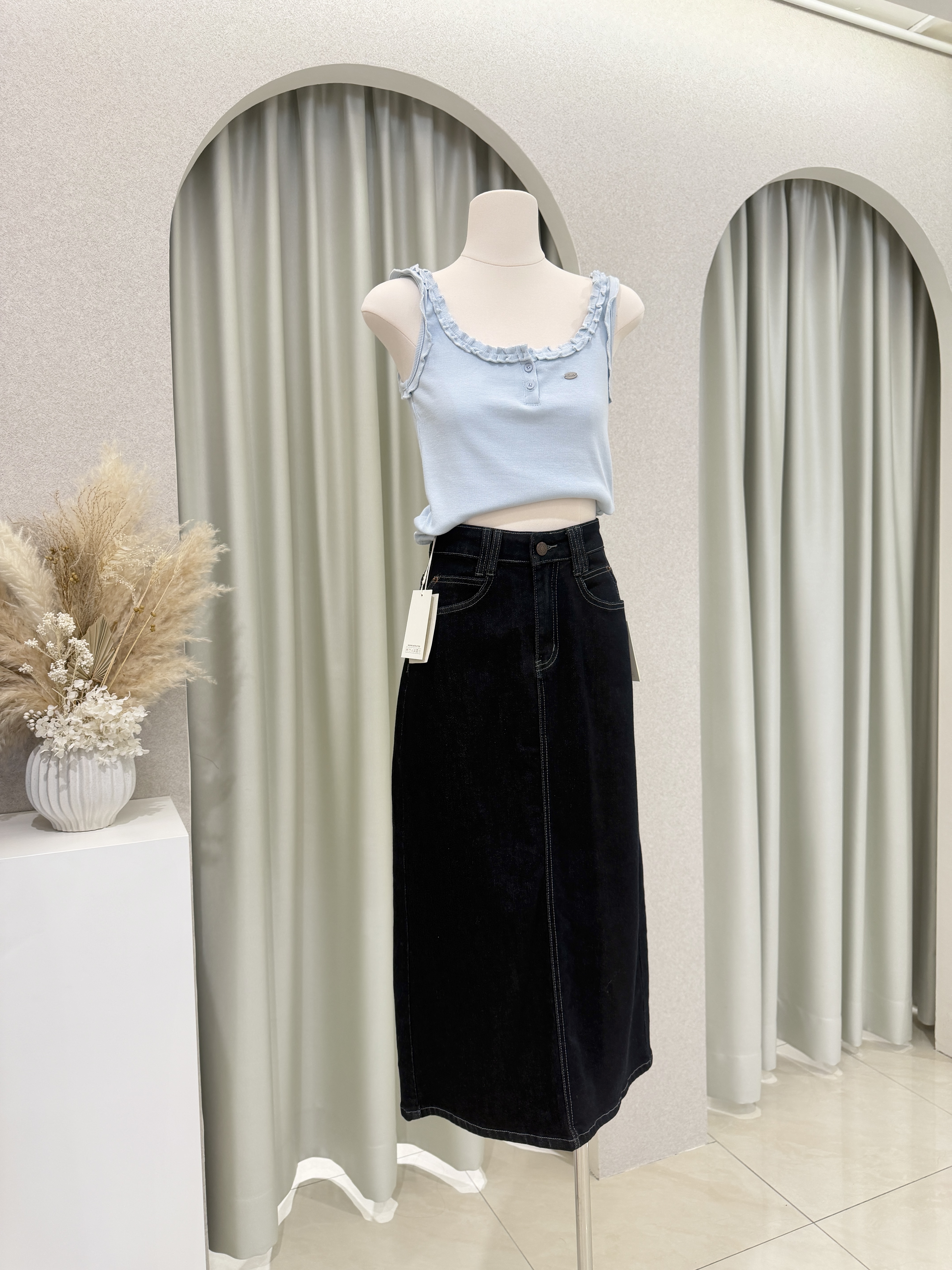 6351 爆款百搭高腰裙