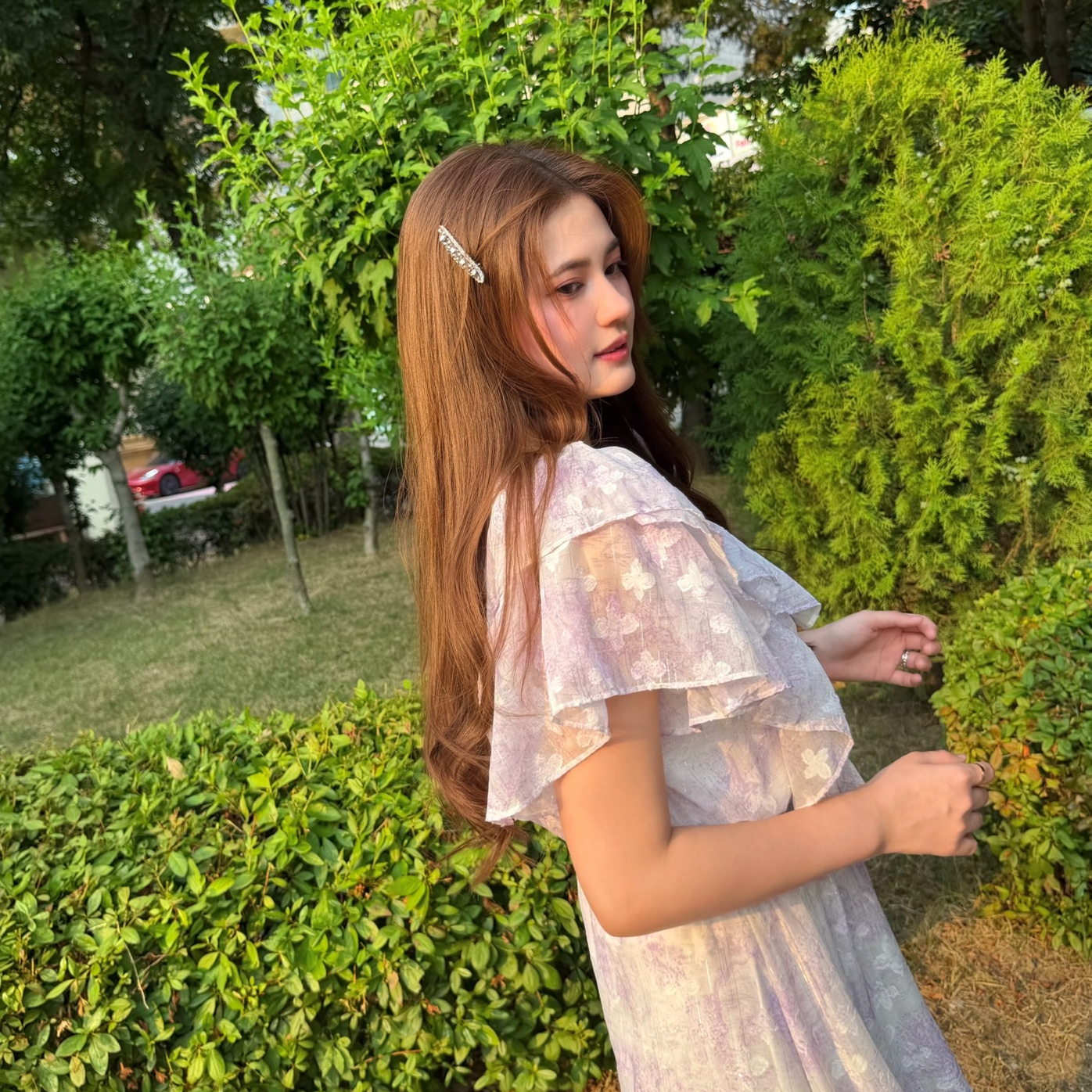 The Garden Floral Shimmer Dress *Premium Designer Brand*