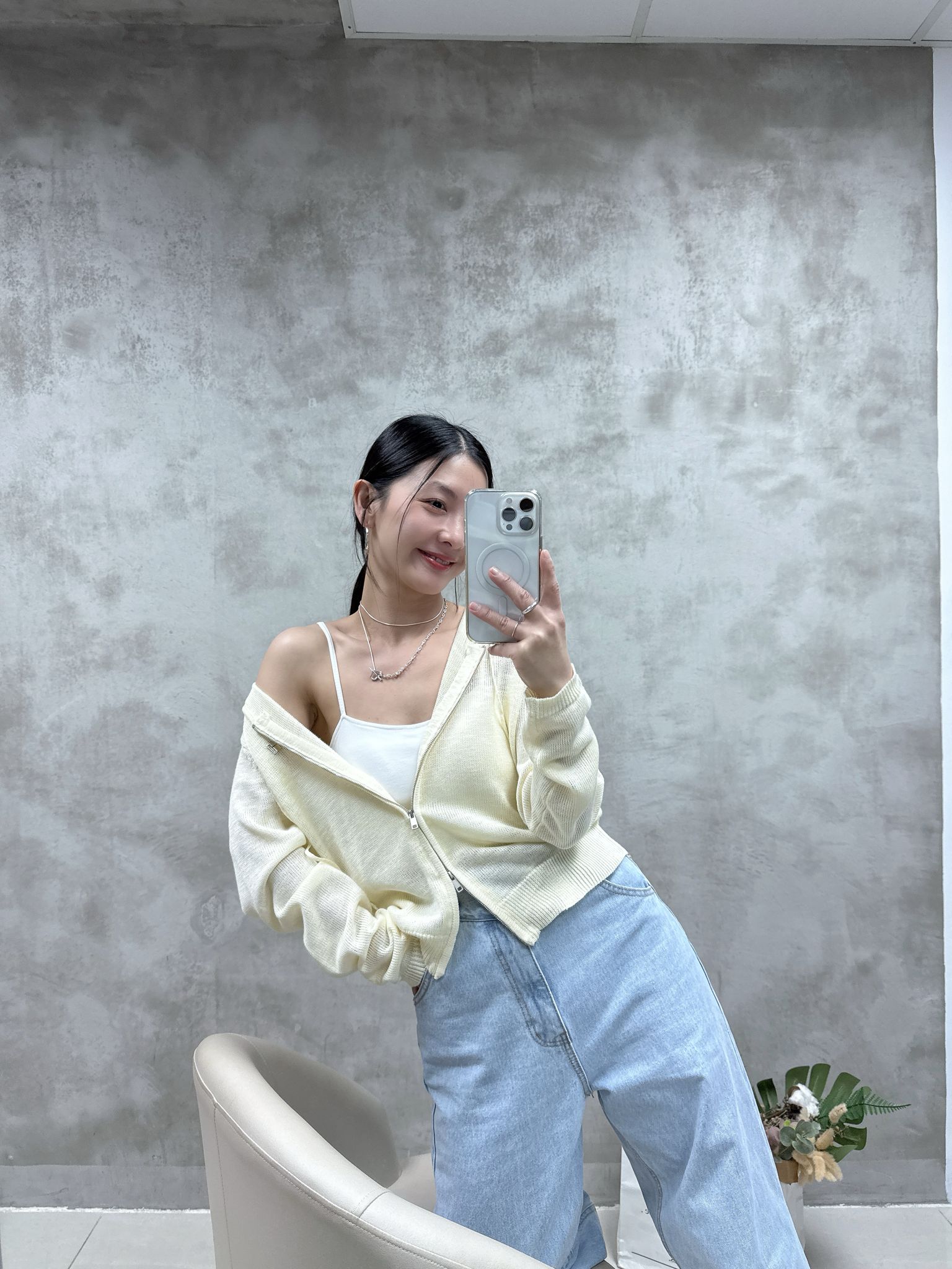 A08 雙拉鍊針織外套