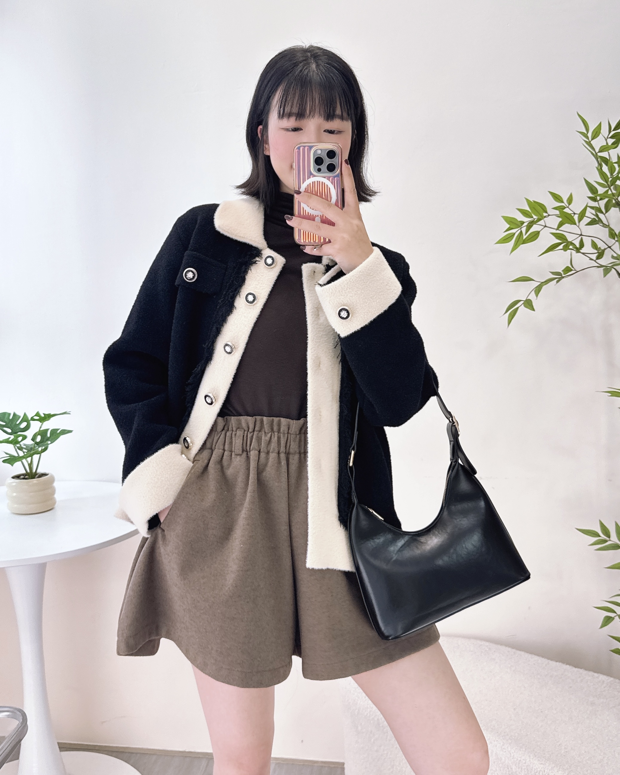 ESP-滑嘟嘟免燙水貂毛外套 3色