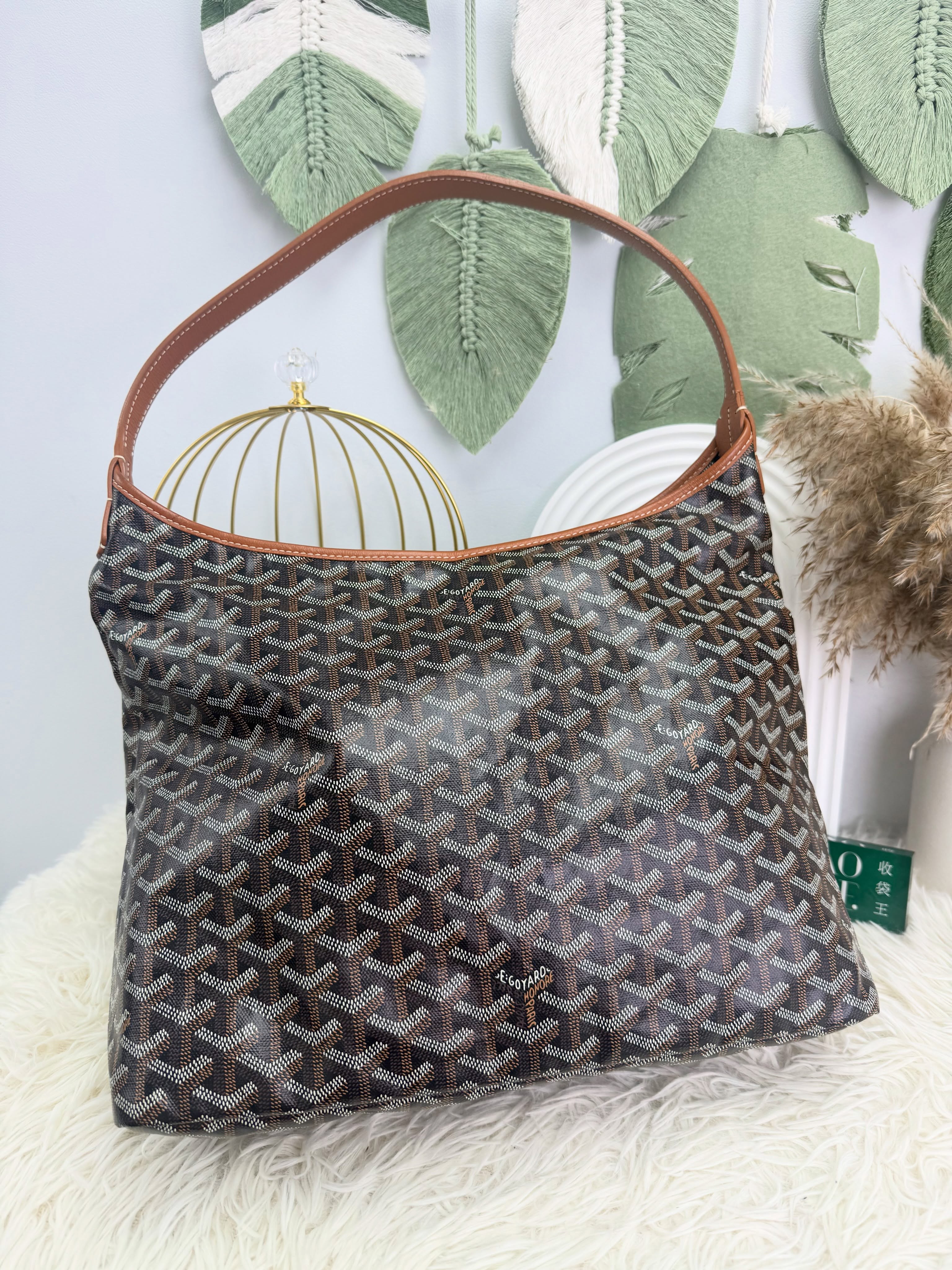 Goyard 👜 PRE OWNED 🛍️老花啡色Hobo pm size 有單 有塵袋
