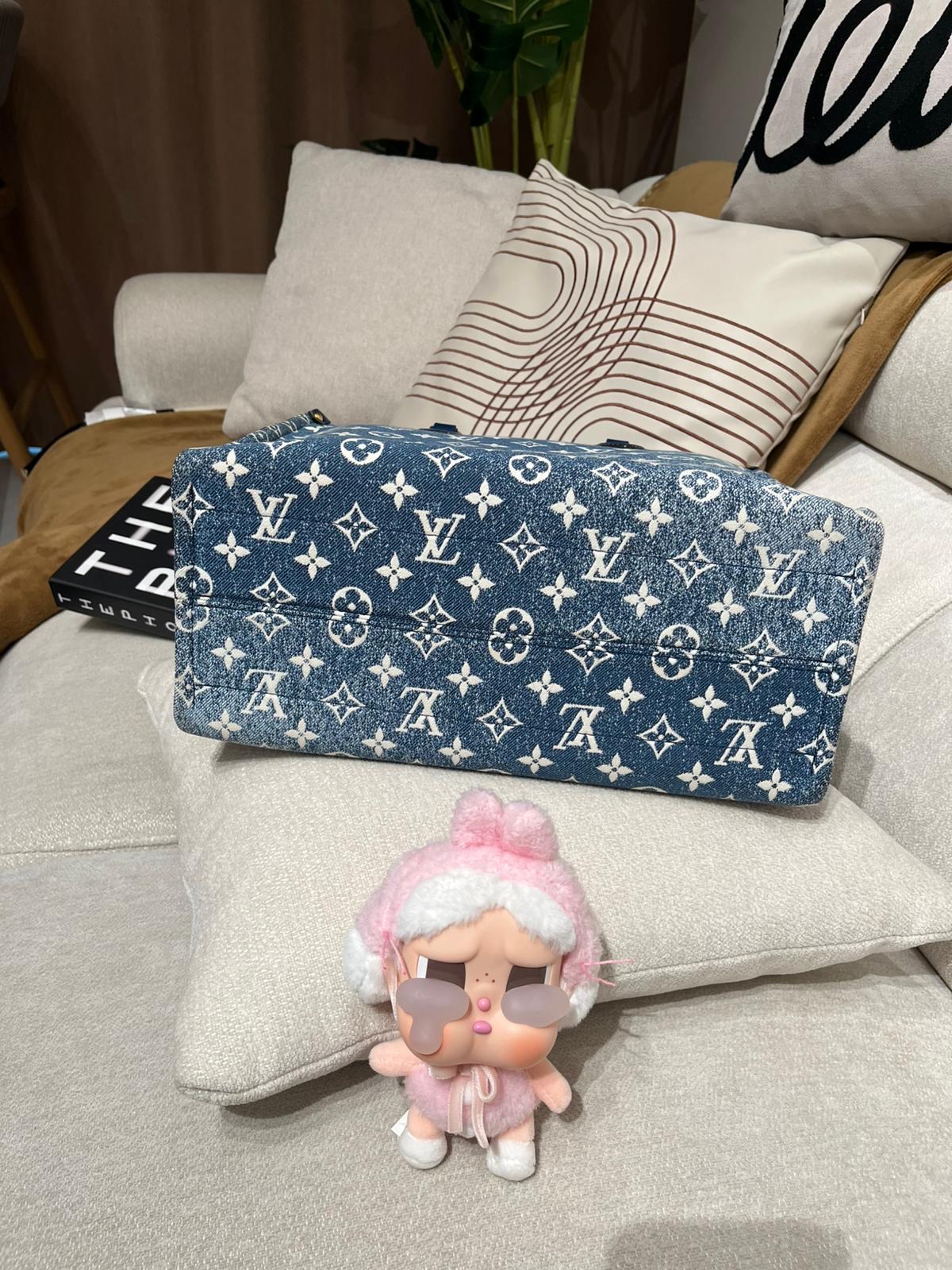 Lv on the go mm M59608 限量denim Nfc 100%Authentic,98%new✅dust bag