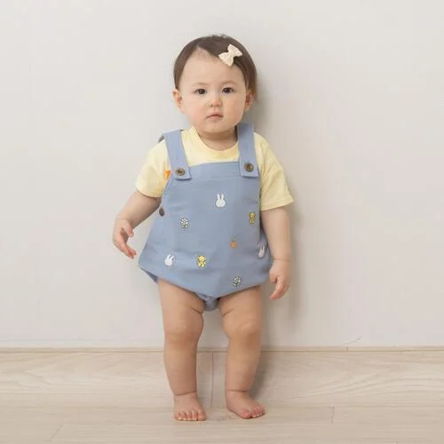 🇯🇵預訂 日本直送🇯🇵Miffy印花牛仔針織布吊帶包屁褲