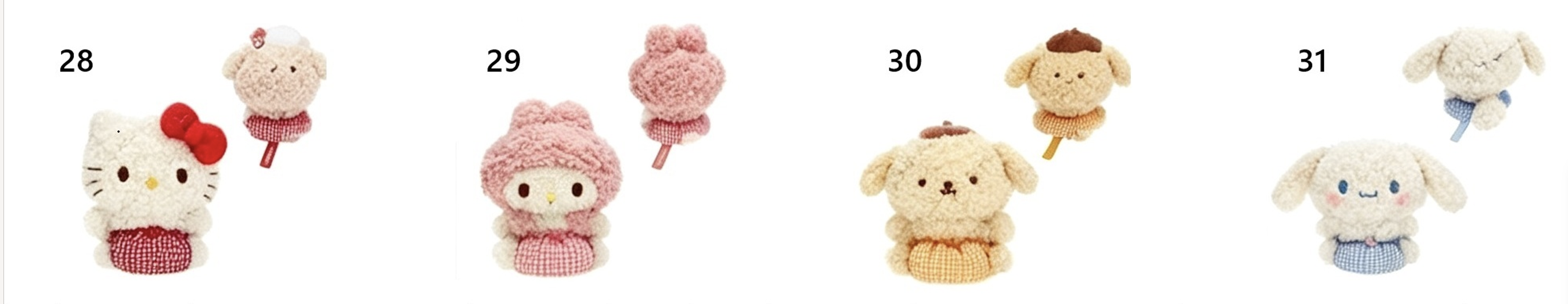 預訂 |日本版 Sanrio 毛絨絨一字馬公仔 