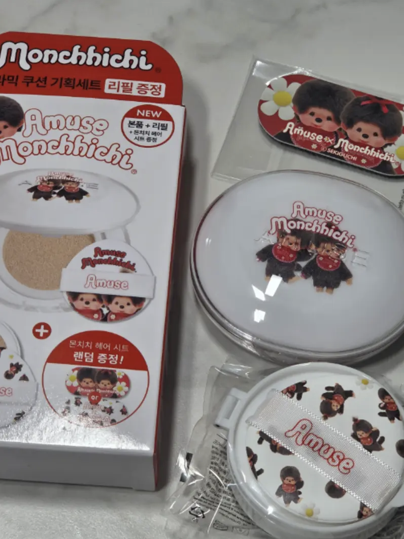 韓國AMUSE × Monchhichi 陶瓷柔霧 完美氣墊套裝｜Ceramic Skin Perfector Cushion