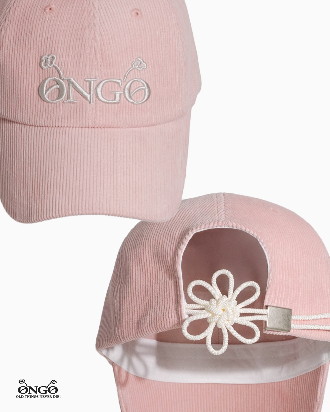 《Pre-Order》온고 ONGO old things never die CORDUROY LOGO FLOWER CAP 燈芯絨帽子 (2026 Ver.)